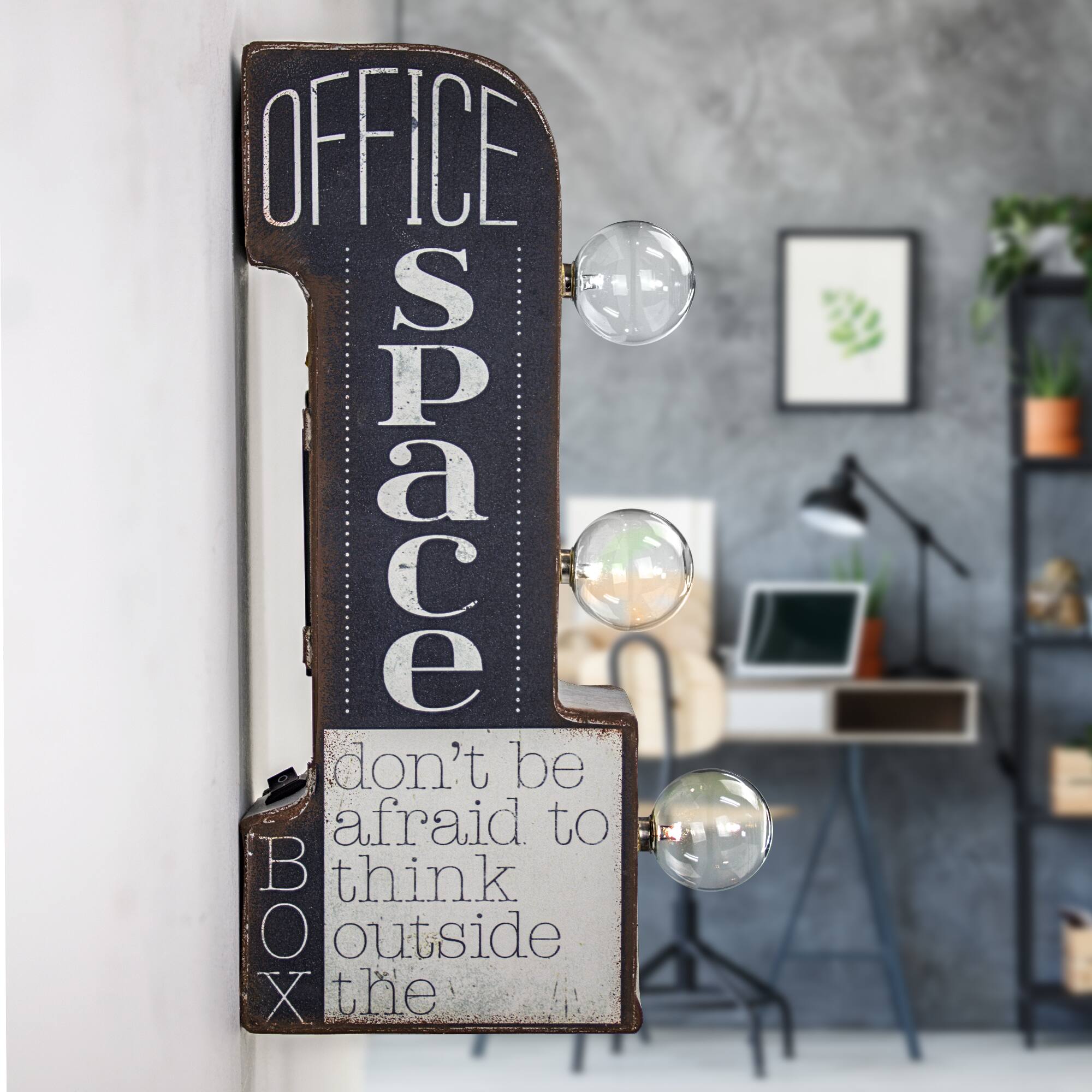 Office Space Vintage Mini Metal LED Marquee Wall Sign