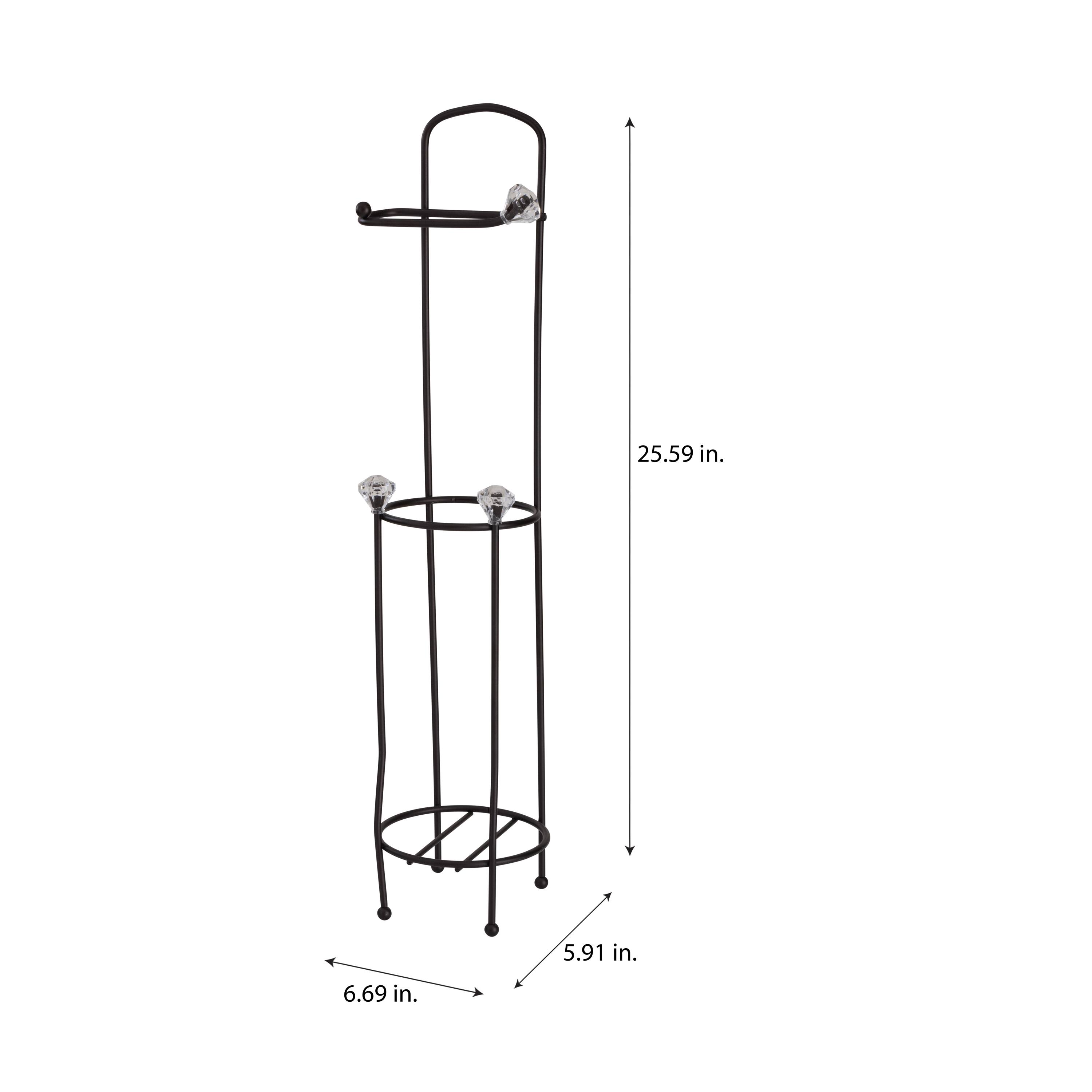Bath Bliss Oil Rubbed Bronze Toilet Paper Organizer &#x26; Dispenser