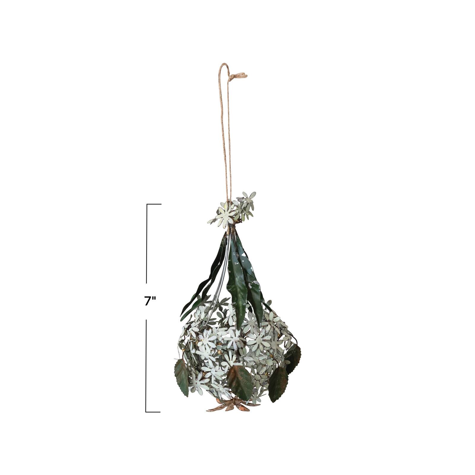 Hello Honey® 7" Multicolor Painted Metal Flower Ornament with Distressed Finish