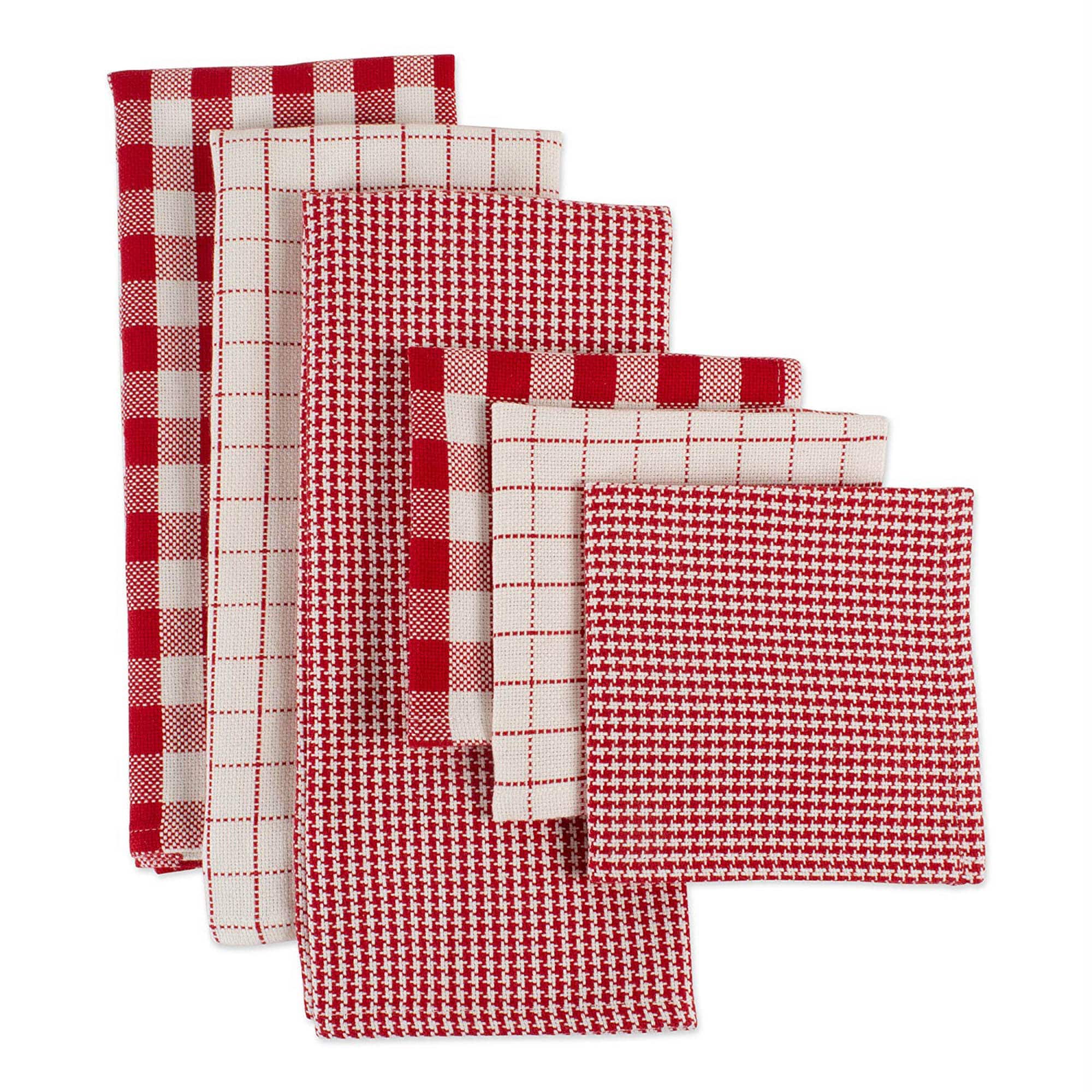 DII® Holiday Checks Heavyweight Dishtowel & Dishcloth Set