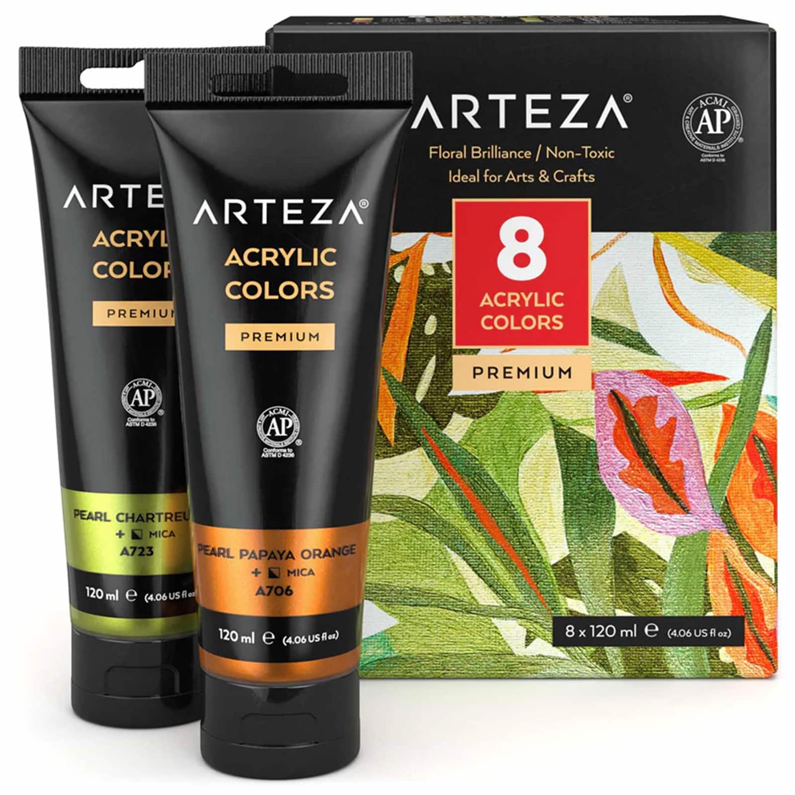 Arteza&#xAE; Floral Brilliance Metallic Acrylic Paint Set