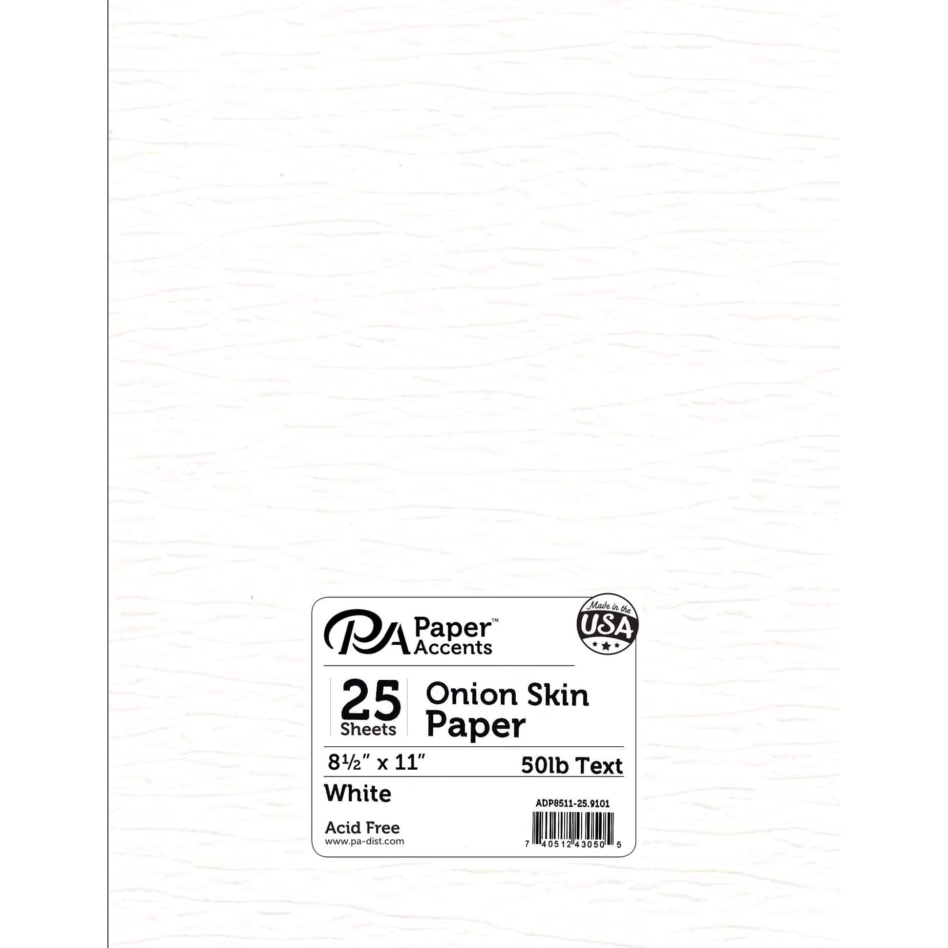 100 Pack Glassine Paper Sheets (8.5 x 11 In) - Onion Skin Paper