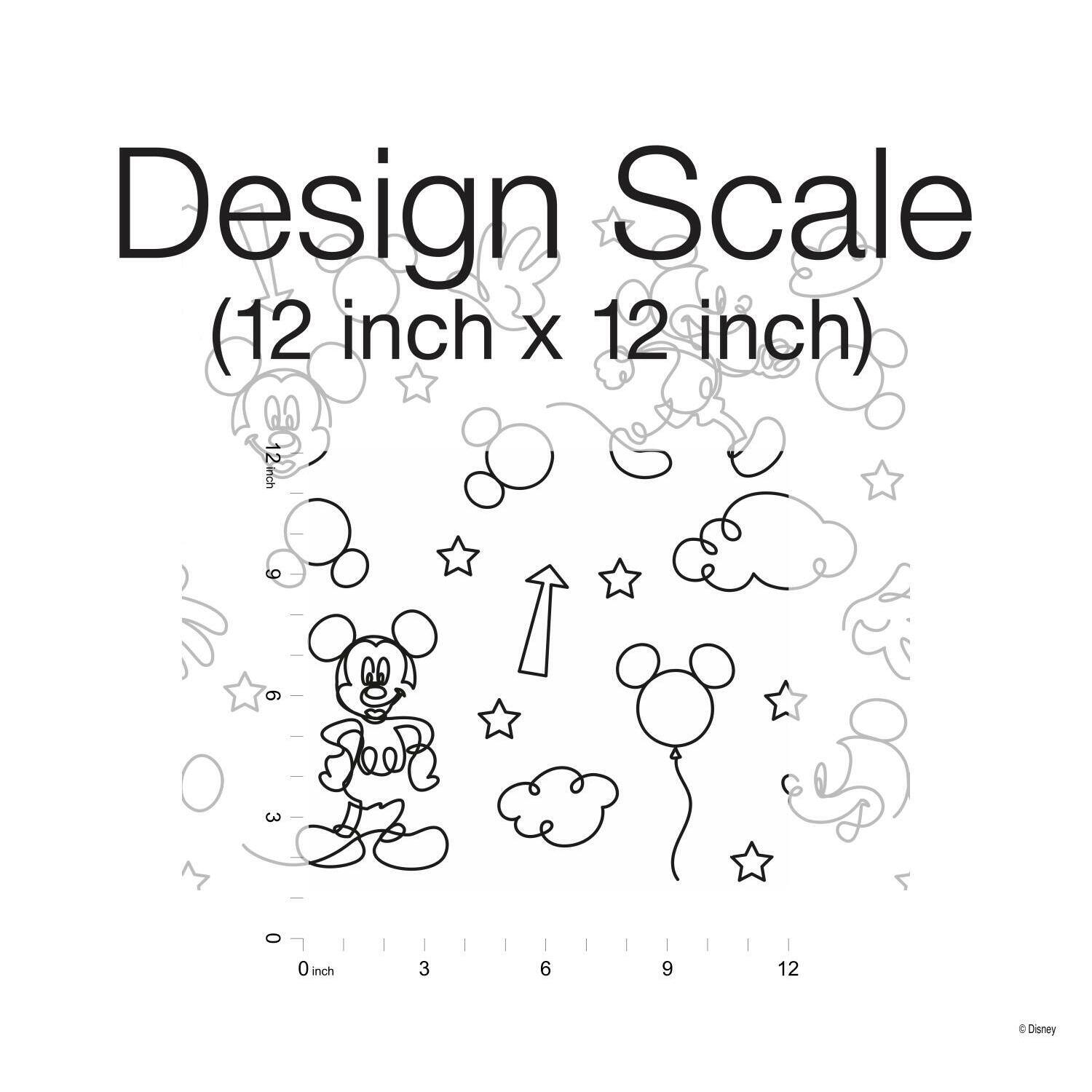RoomMates Disney Mickey Mouse Line Art Peel & Stick Wallpaper