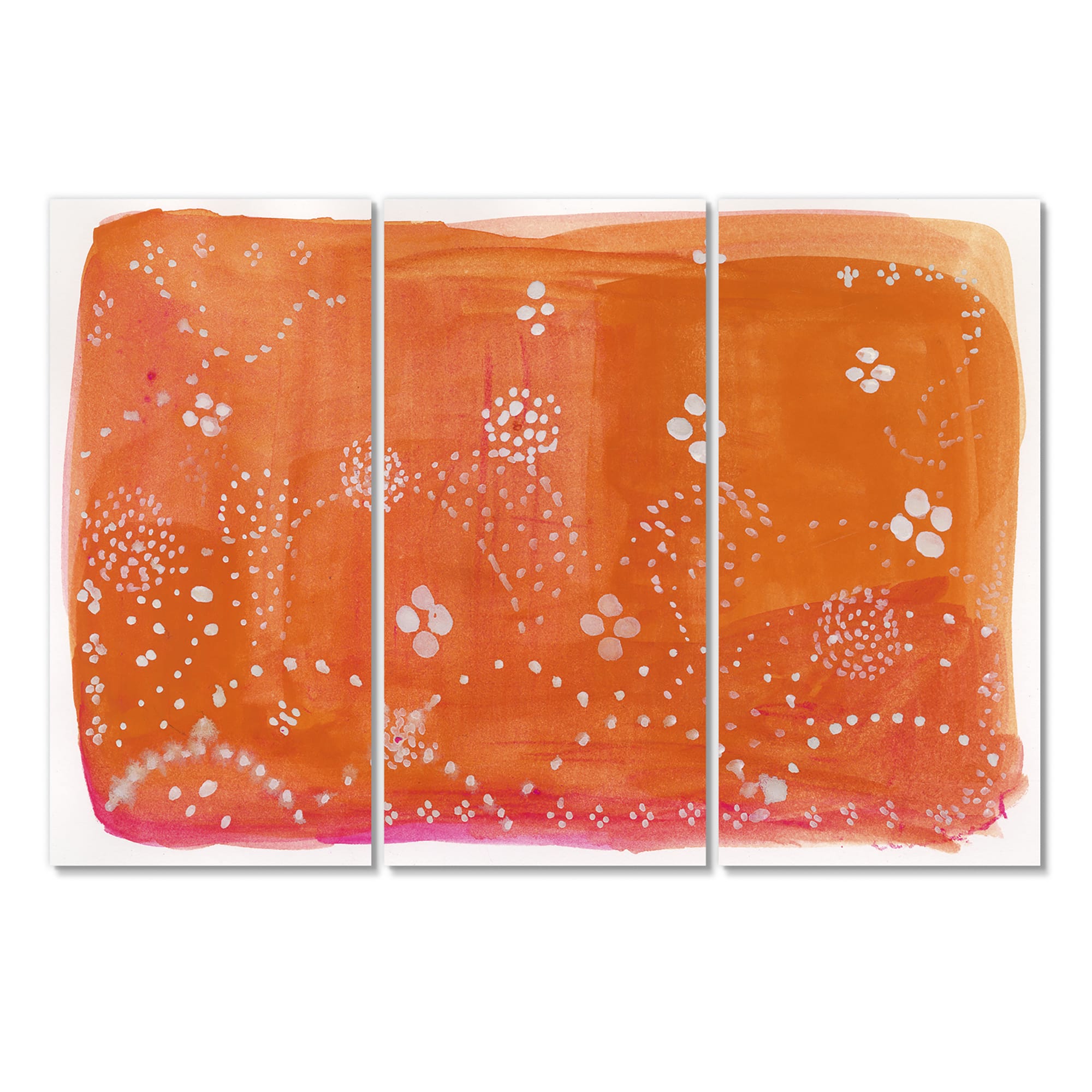 Designart - Indian Orange Composition - Mid Century Modern Premium Canvas Wall Art