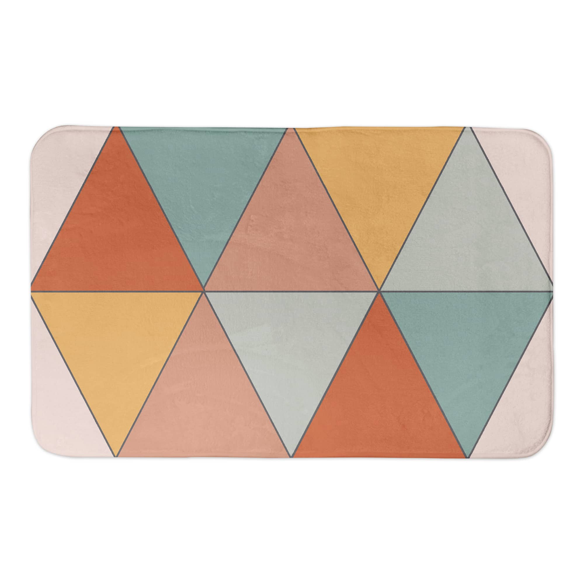 Geometric Retro Bath Mat