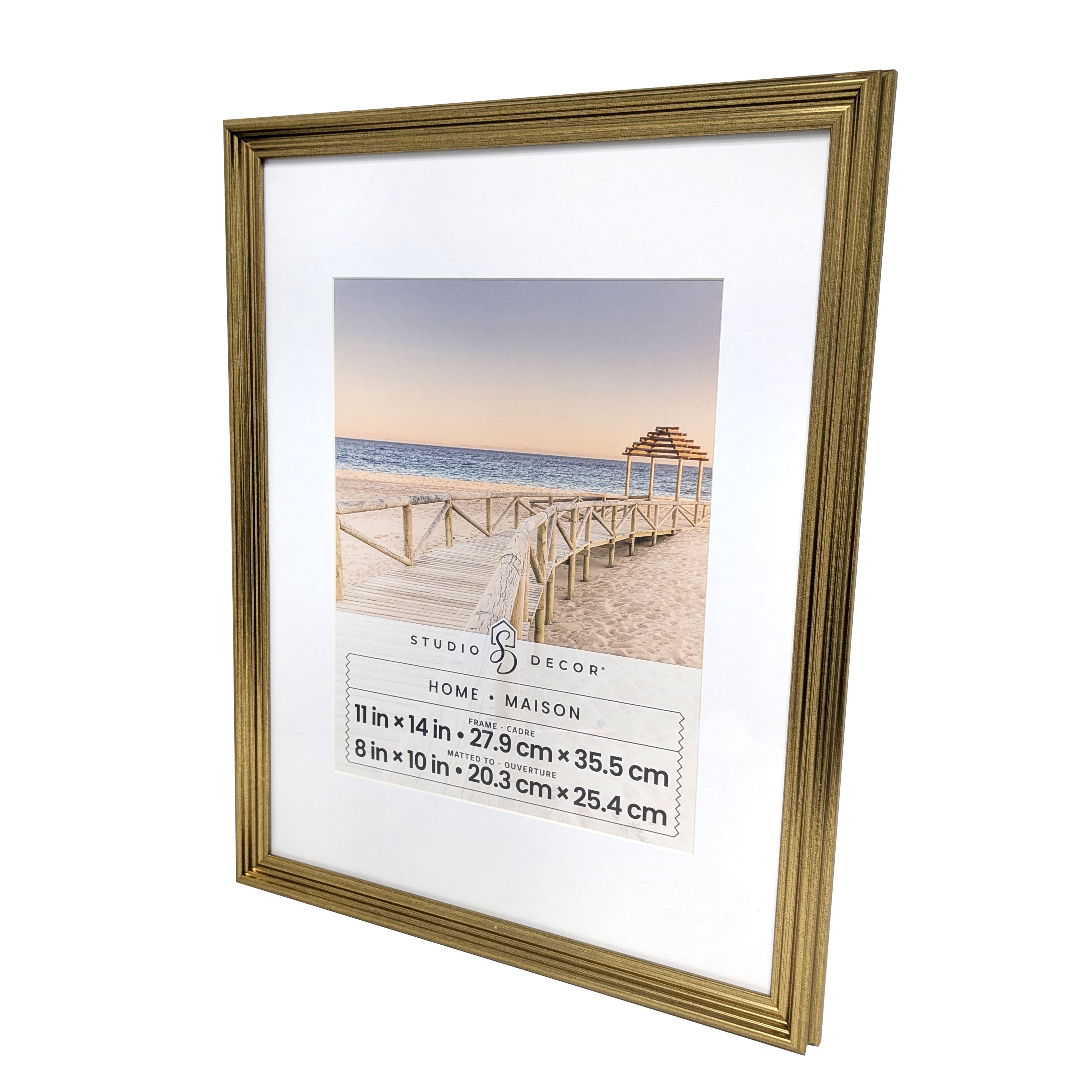 Home 8" x 10" Gold Beatrice Frame with Mat by Studio Décor®