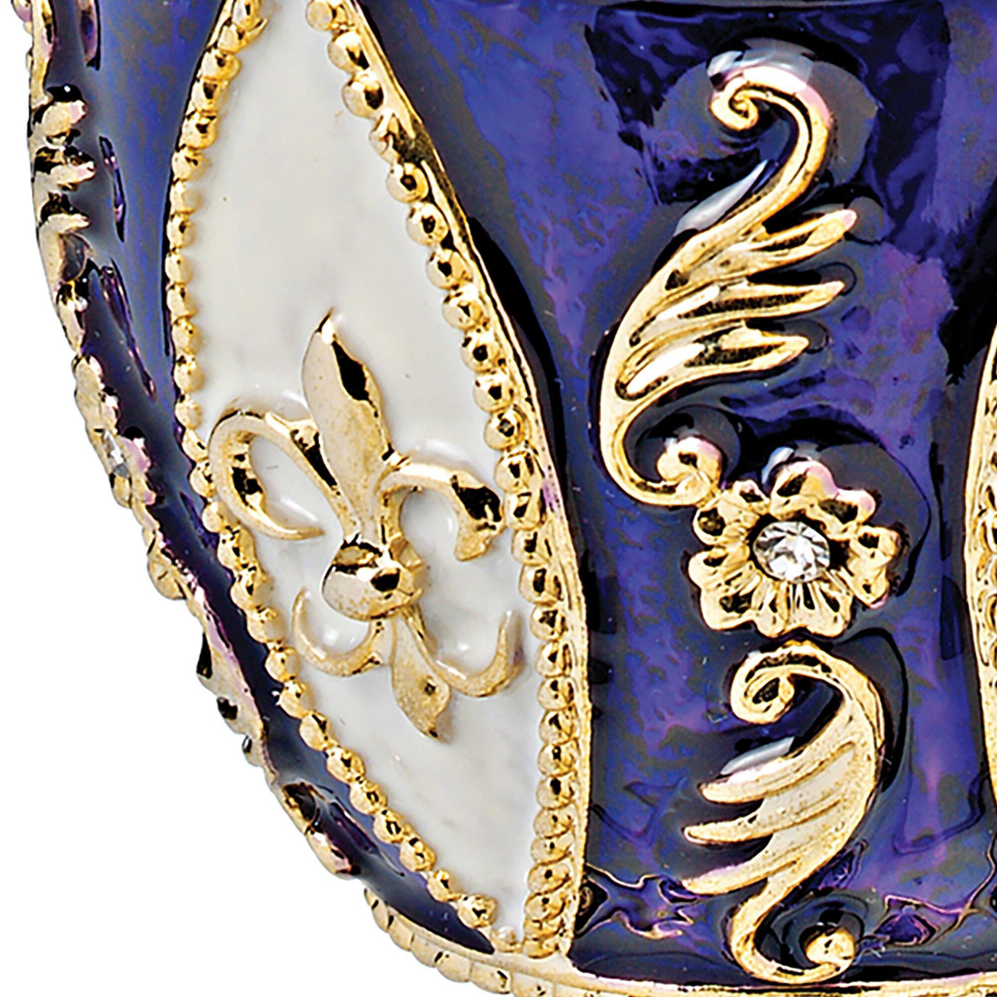 4.5" Pourpre Egg Royal French Romanov-Style Enameled Egg