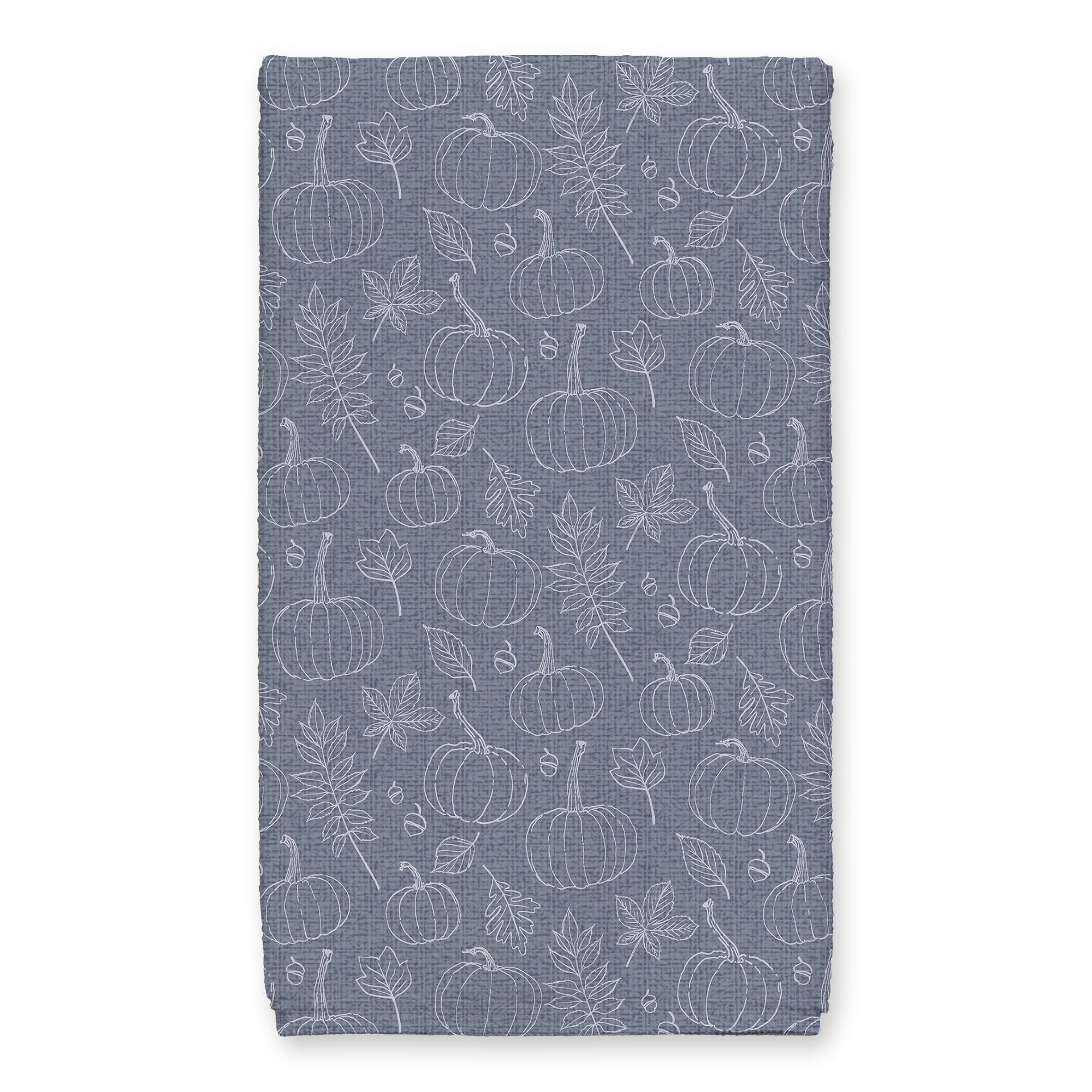 Pumpkins Blue Tea Towel Set