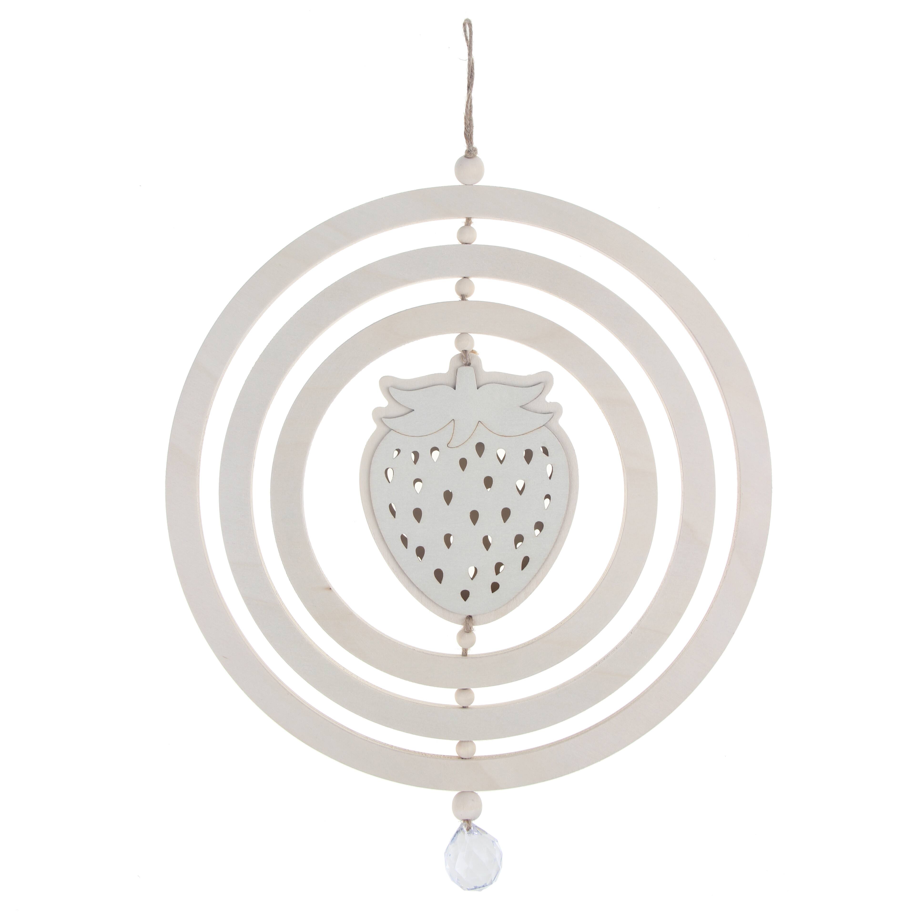 16.75&#x22; Strawberry Wind Spinner DIY Wood D&#xE9;cor by Make Market&#xAE;