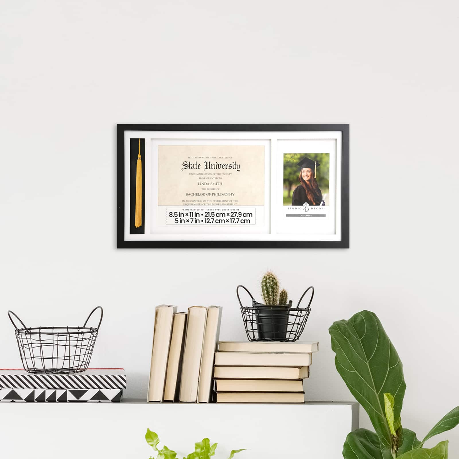 Black Graduation Certificate, Tassel & 5" x 7" Frame by Studio Décor®