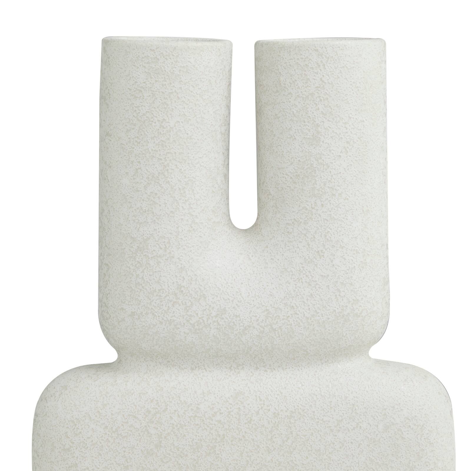The Novogratz 15&#x22; White Ceramic U-Shaped Abstract Vase
