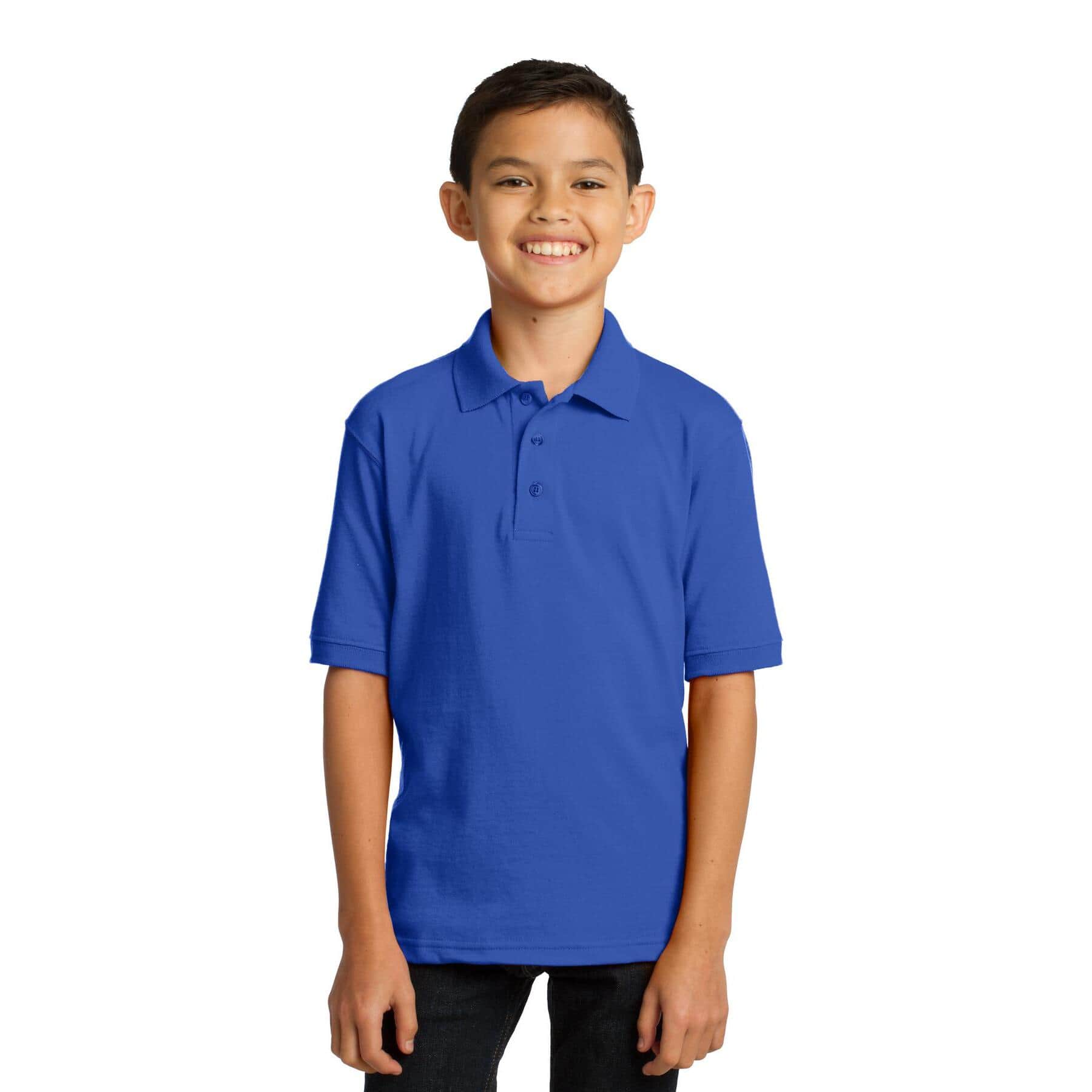 Port & Company® Youth Core Blend Jersey Knit Polo