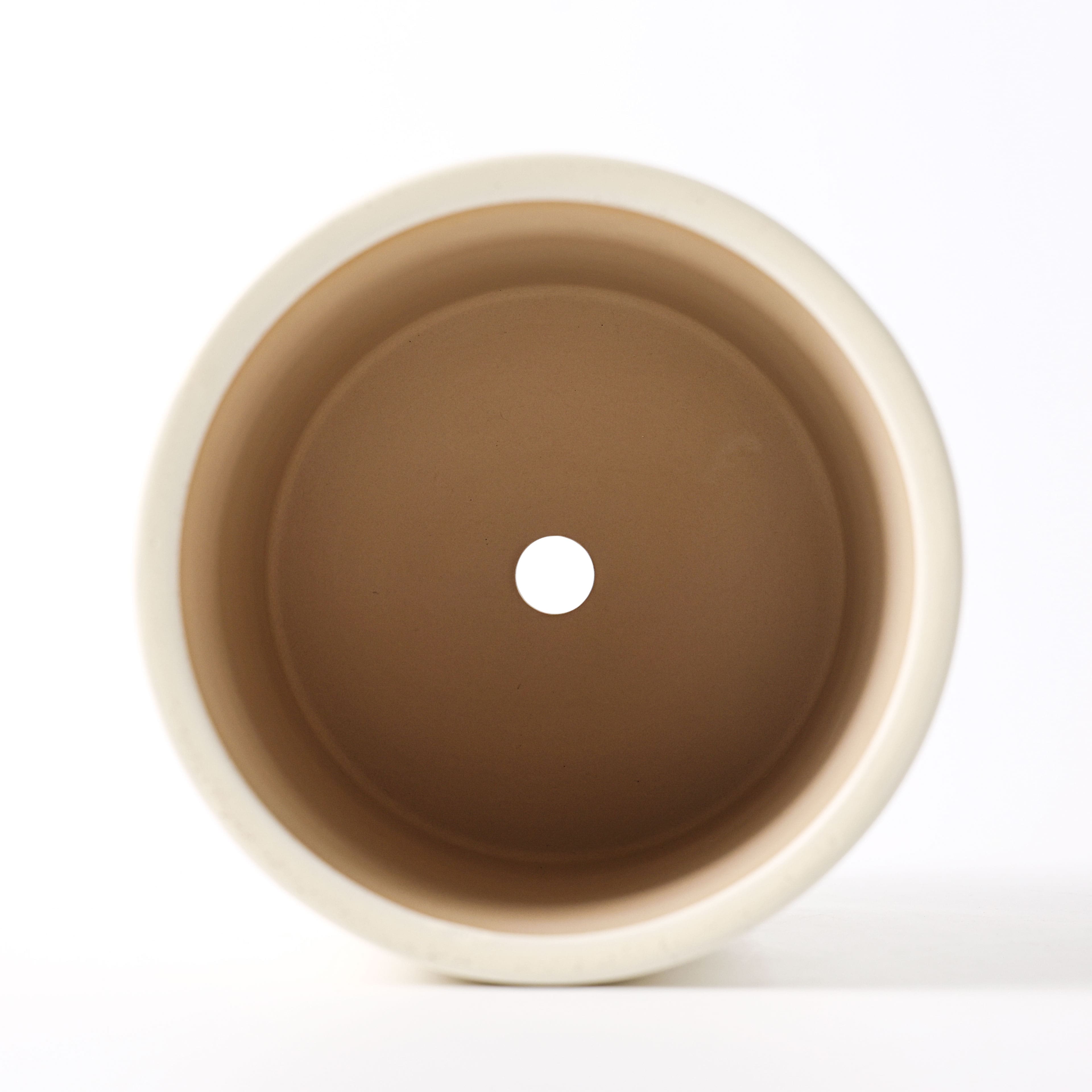 8" Cream Speckled Ceramic Pot by Ashland®