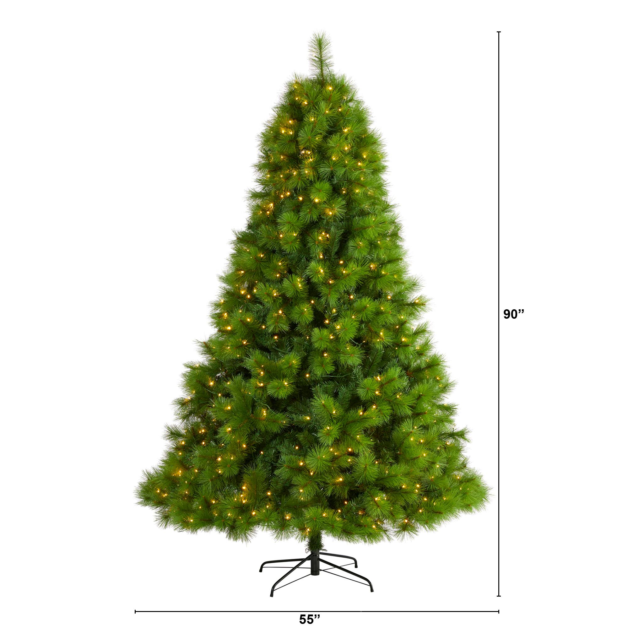7.5ft. Pre-lit Green Scotch Pine Artificial Christmas Tree with Clear LED Lights