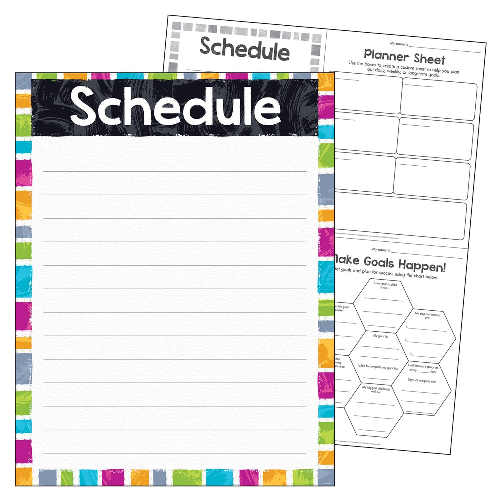 Trend Enterprises® Color Harmony™ Schedule Learning Chart, 6ct. | Michaels