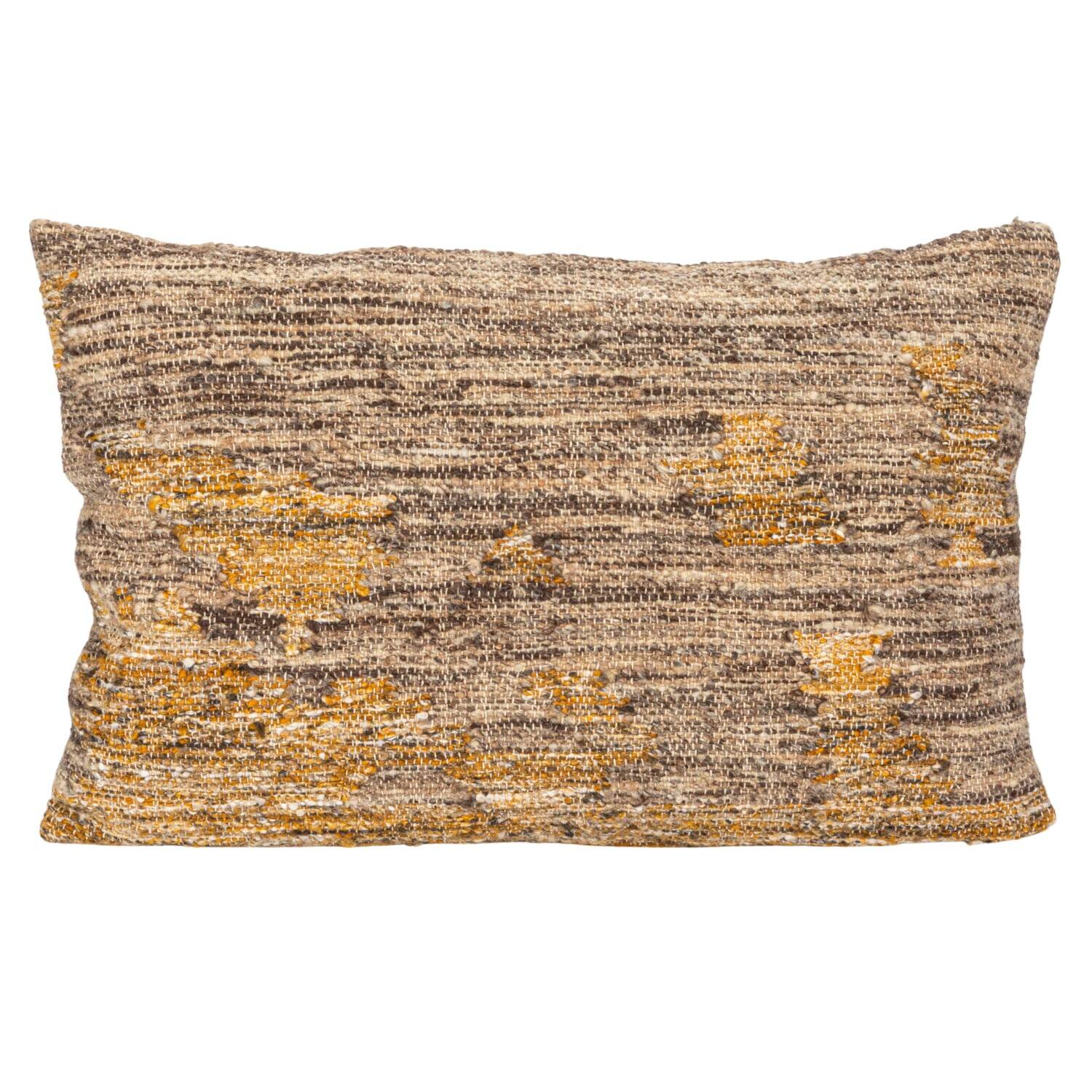 Hello Honey® 24" Woven Mélange Wool Blend Bouclé Lumbar Pillow