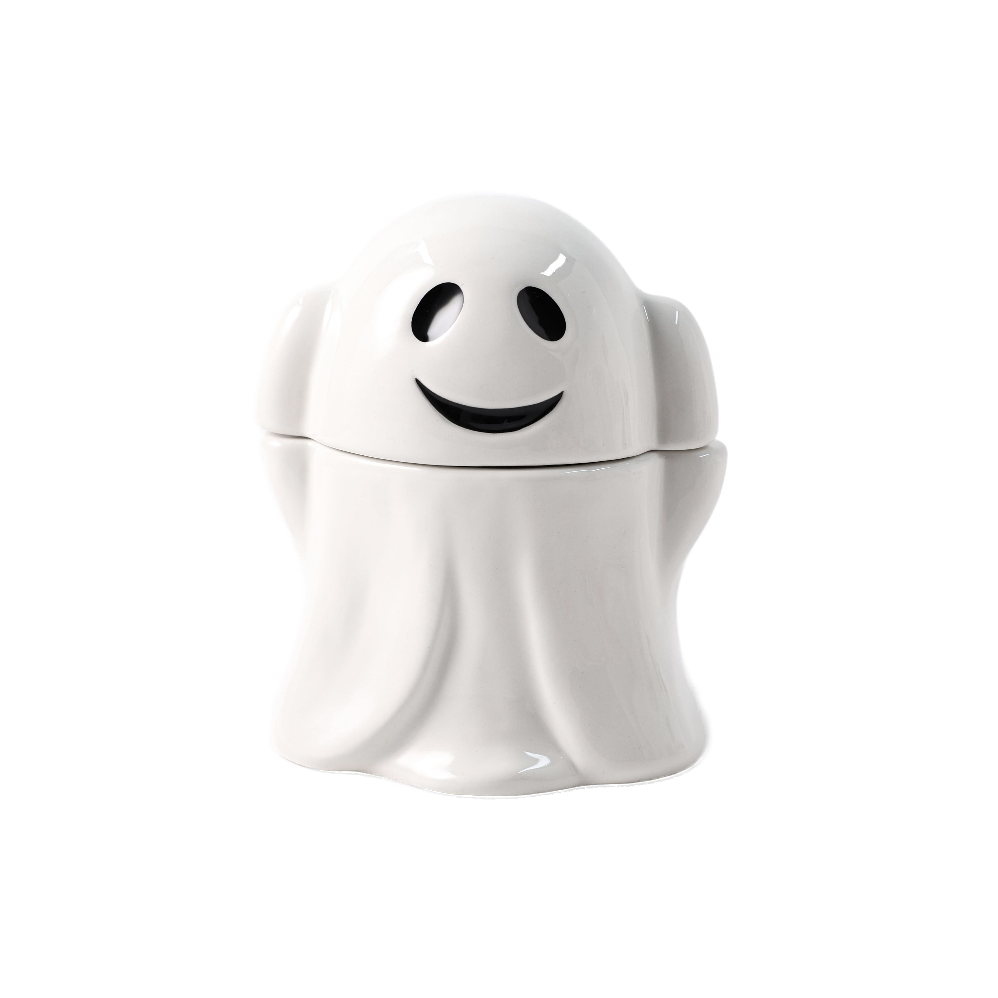 6.75&#x22; Ceramic Ghost Candy Jar by Makery&#x2122;