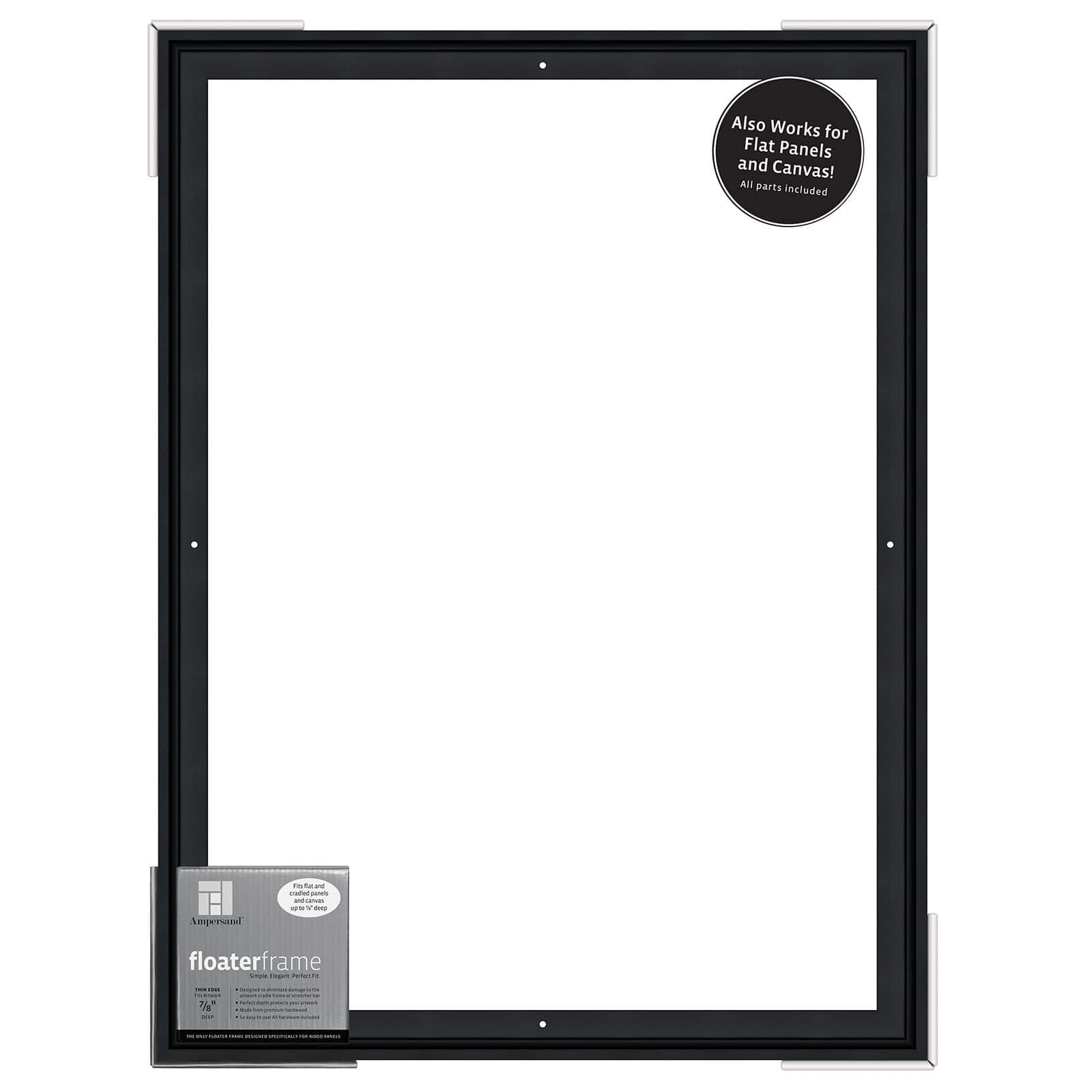 Ampersand&#x2122; 7/8&#x22; Depth Black Thin Edge Floaterframe