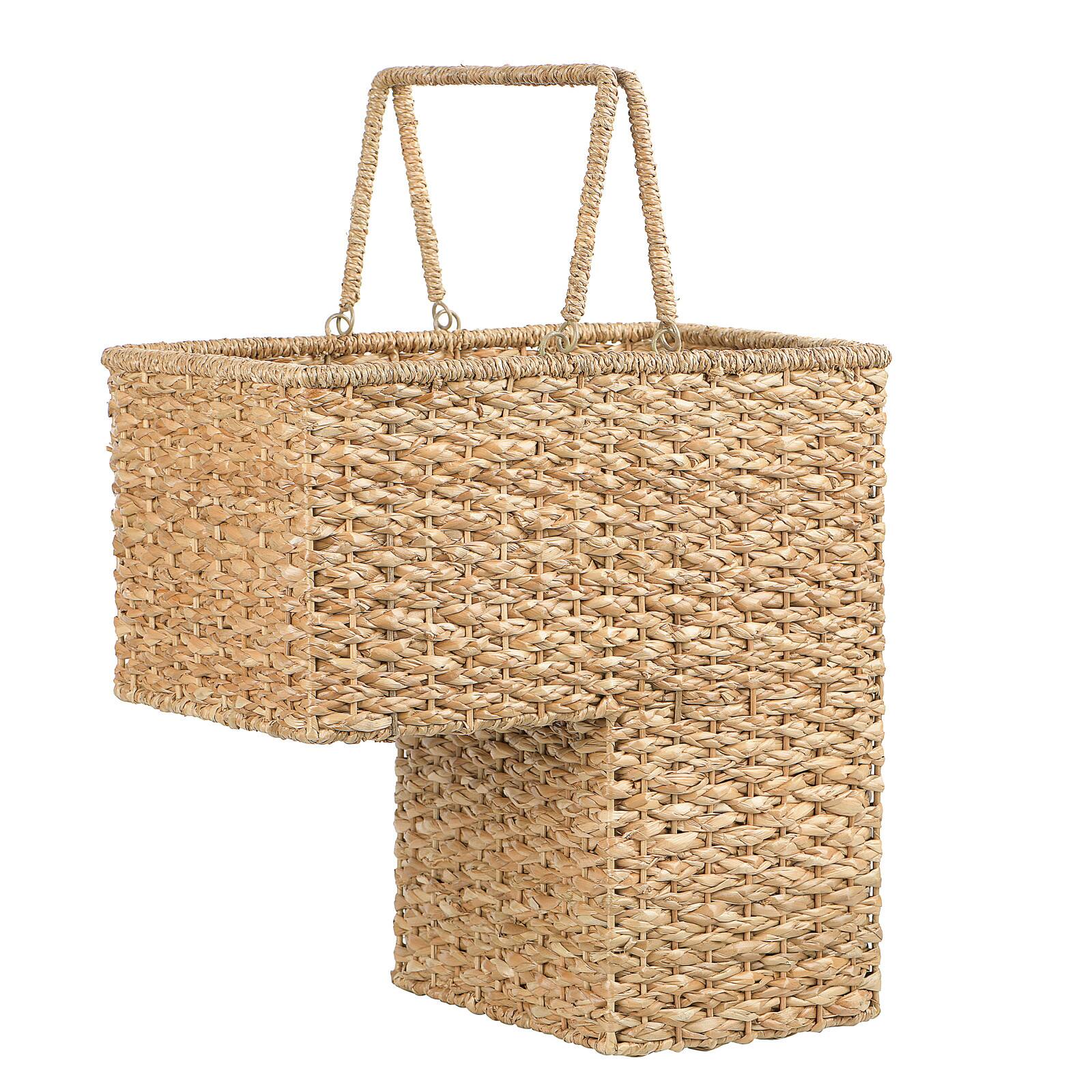 Hello Honey® 16" Woven & Natural Bangkuan Rope Stair Basket with Handles