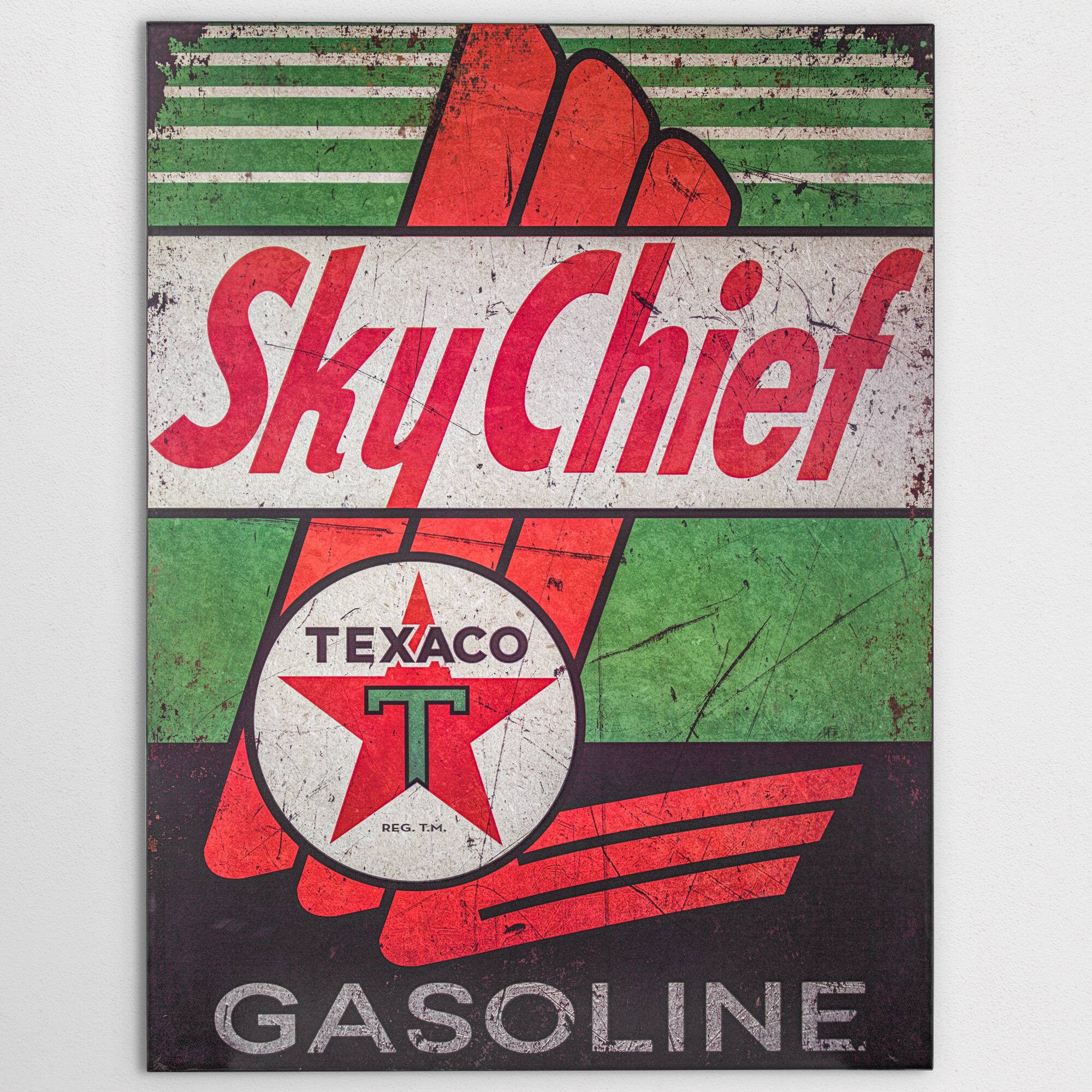 American Art D&#xE9;cor&#x2122; 40&#x22; Oversized Sky Chief Texaco Gasoline Metal Sign