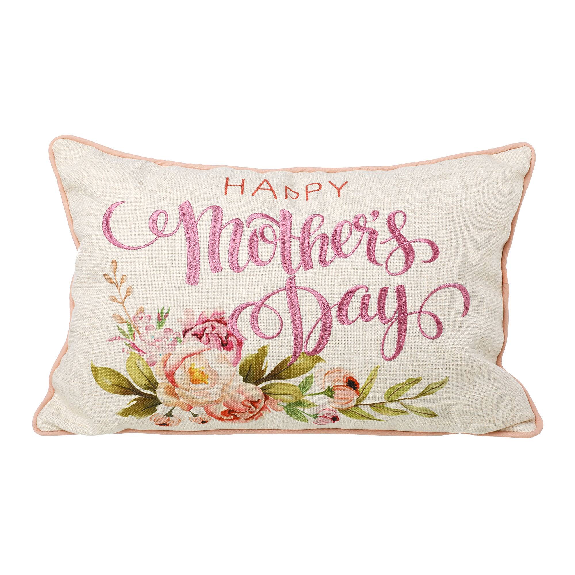 Shop online for burlap pillow with monogram and white embroidery