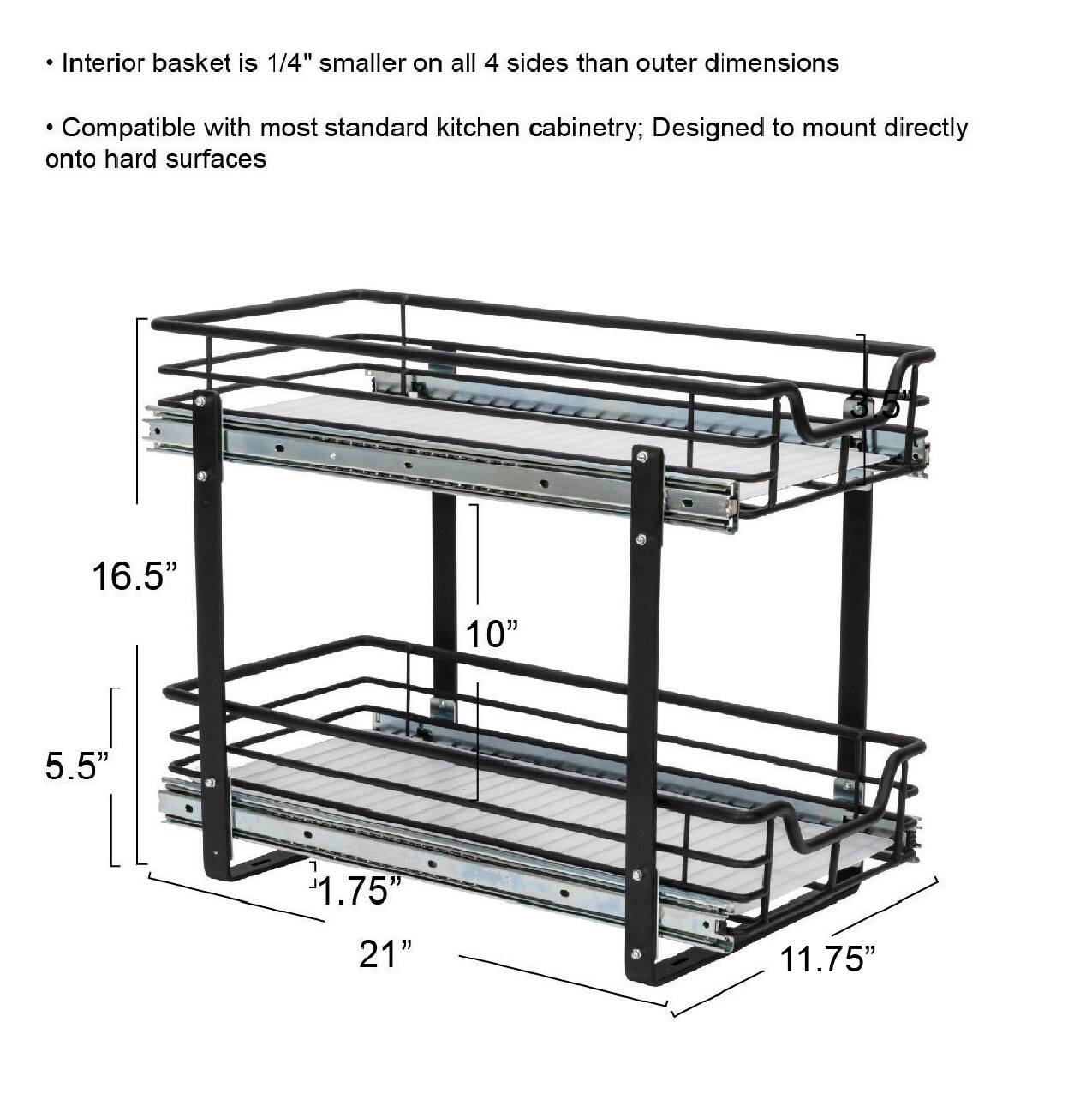 Household Essentials Glidez 2-Tier Cabinet Organizer