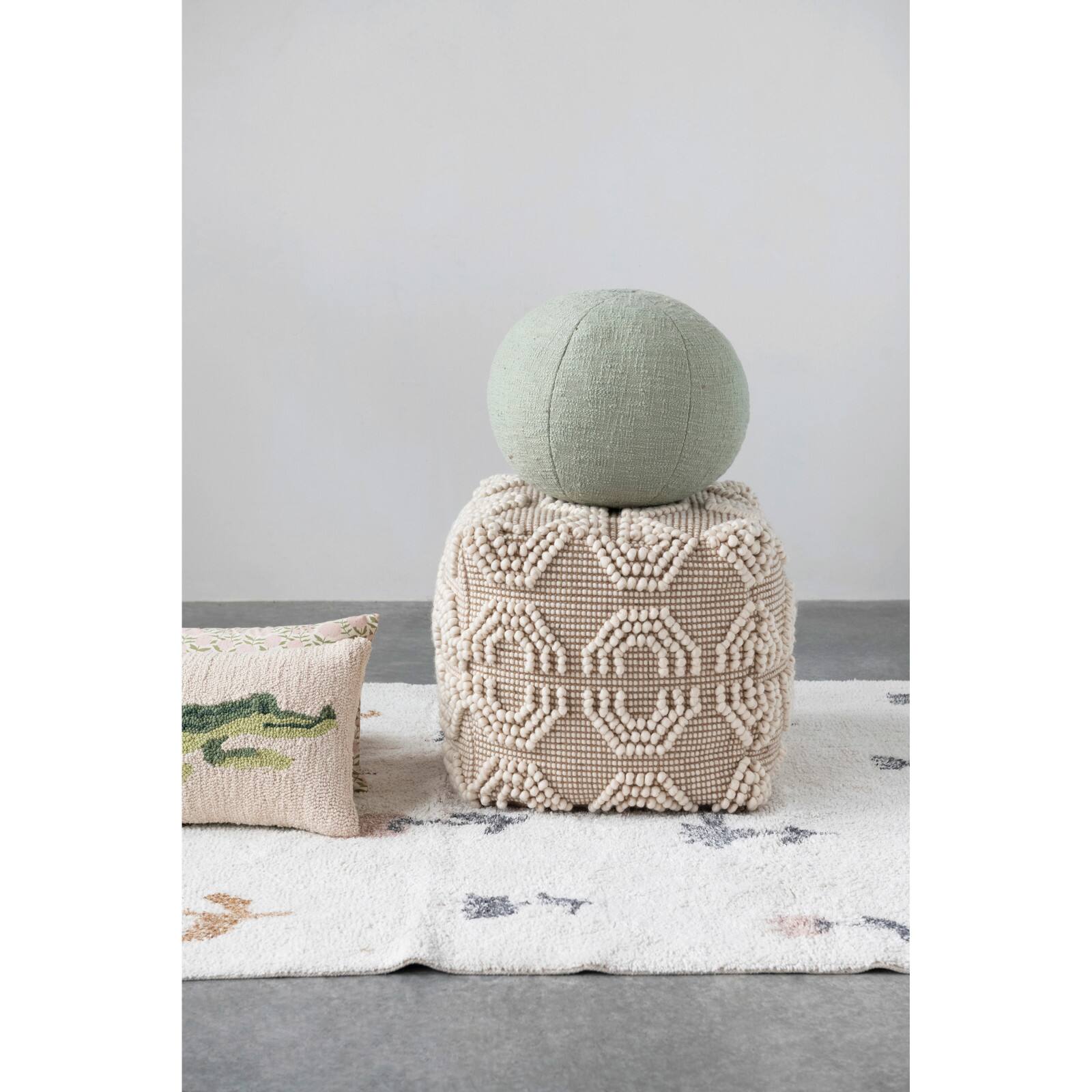 Hello Honey&#xAE; Sage Cotton Slub Orb Pillow
