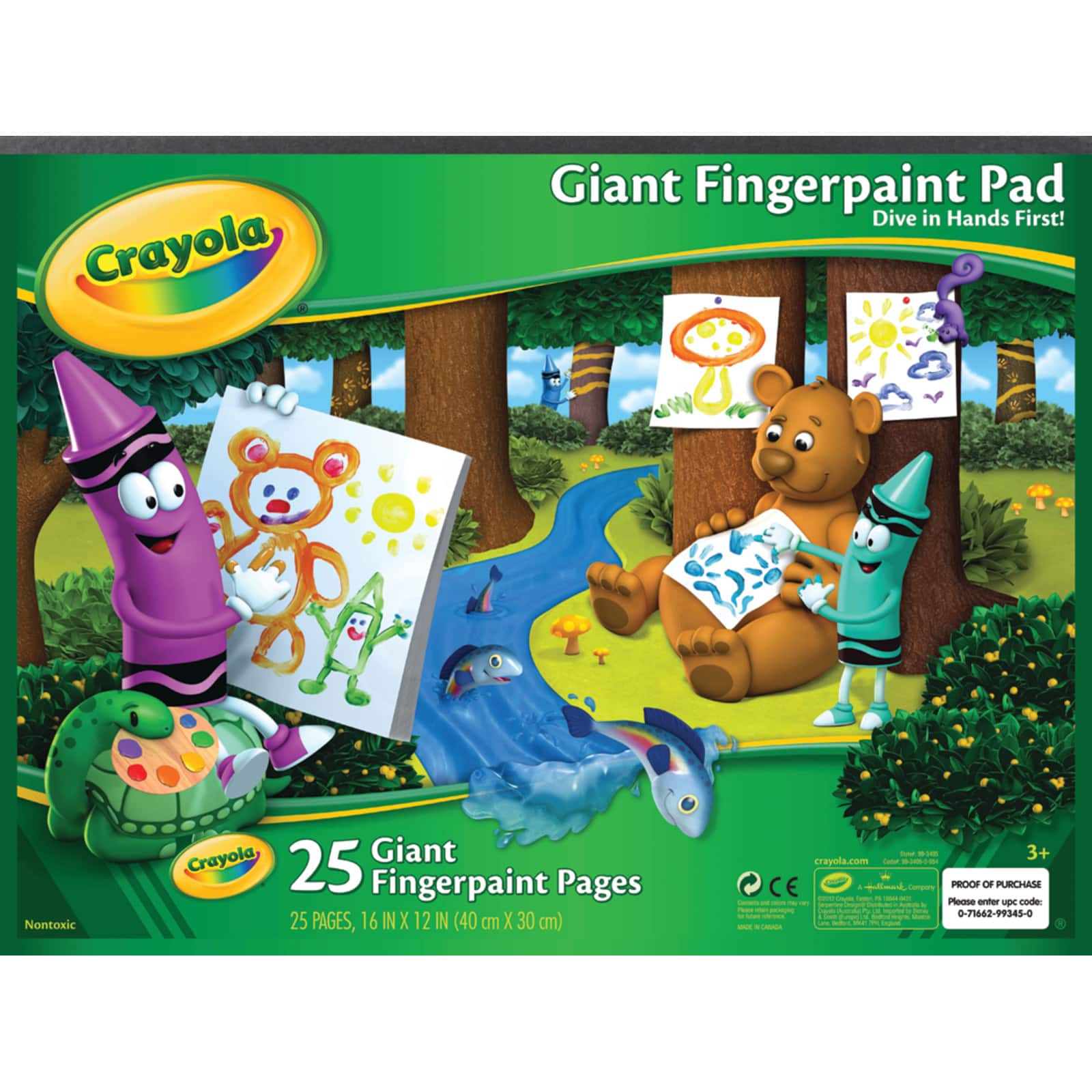 Funto Finger Paint Pad for Kids, 60 sheets total, 12”x16'', 2-Pack, Toddler  Painting Supplies, Tempera Paint Pad for Kids, Art Paper for Finger