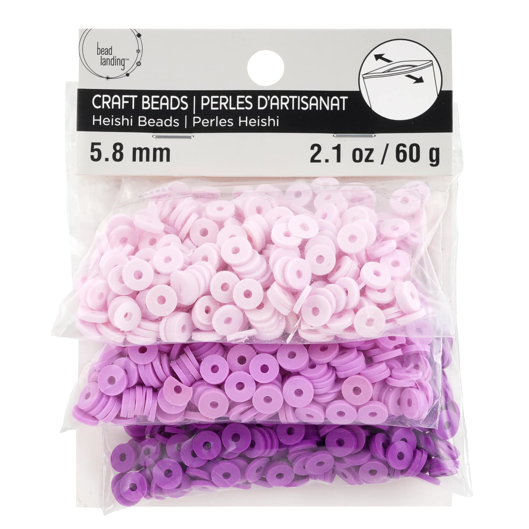 12 Pack: Purple PVC Rondelle Spacer Heishi Beads, 5.8mm by Bead Landing™