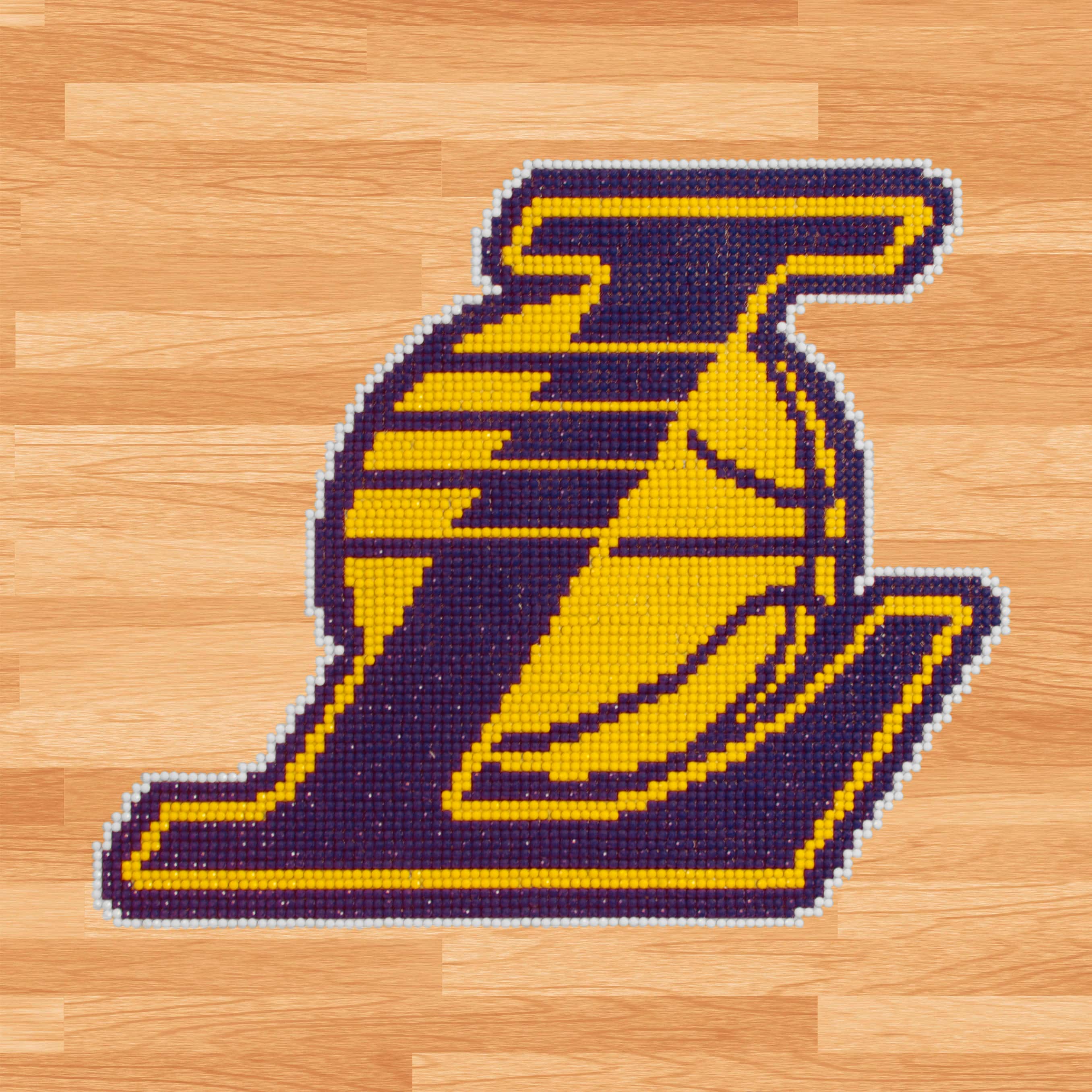 Camelot® Dots Intermediate NBA Los Angeles Lakers Diamond Painting Kit