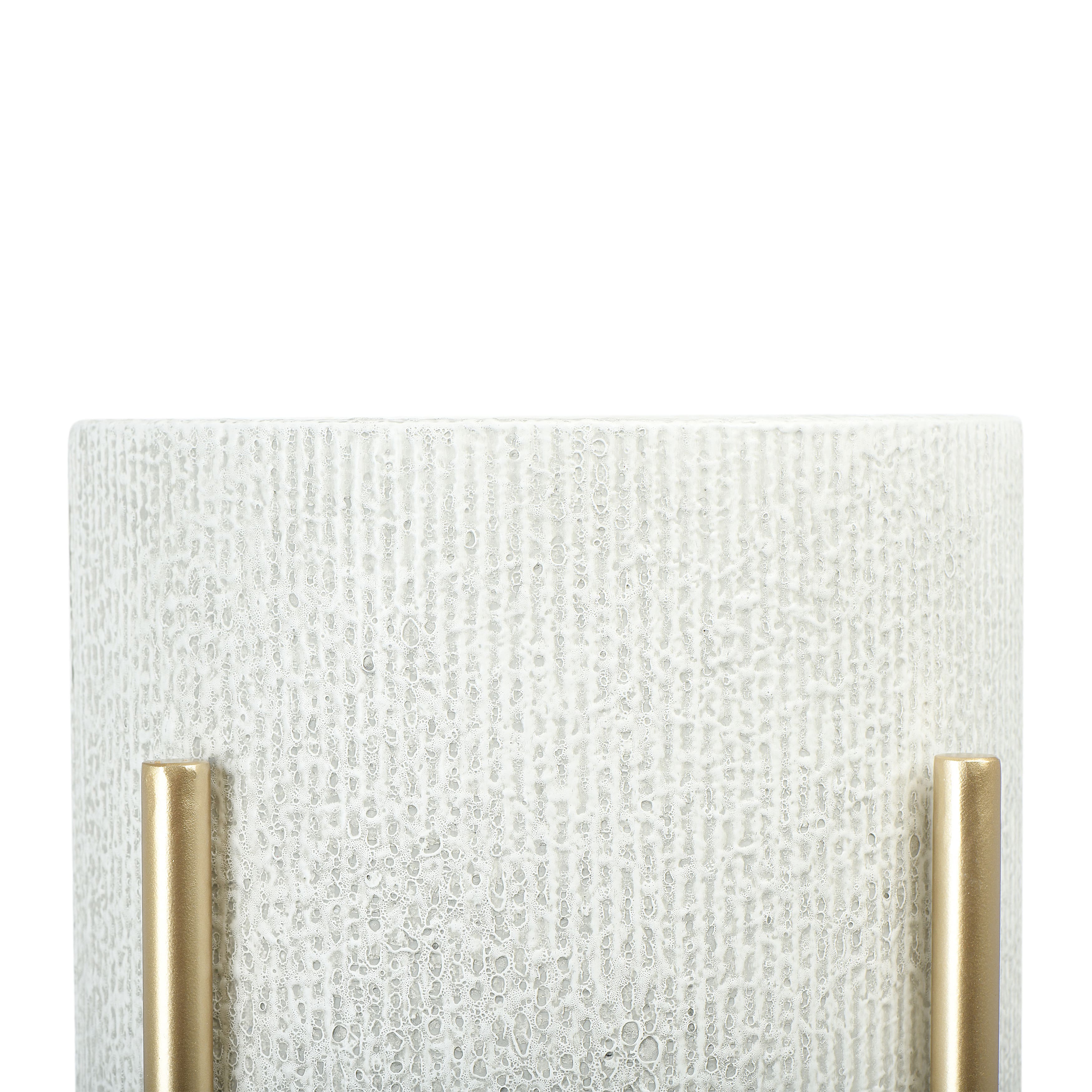 Hello Honey® White & Gold Boho Embossed Metal Planters with Stands Set