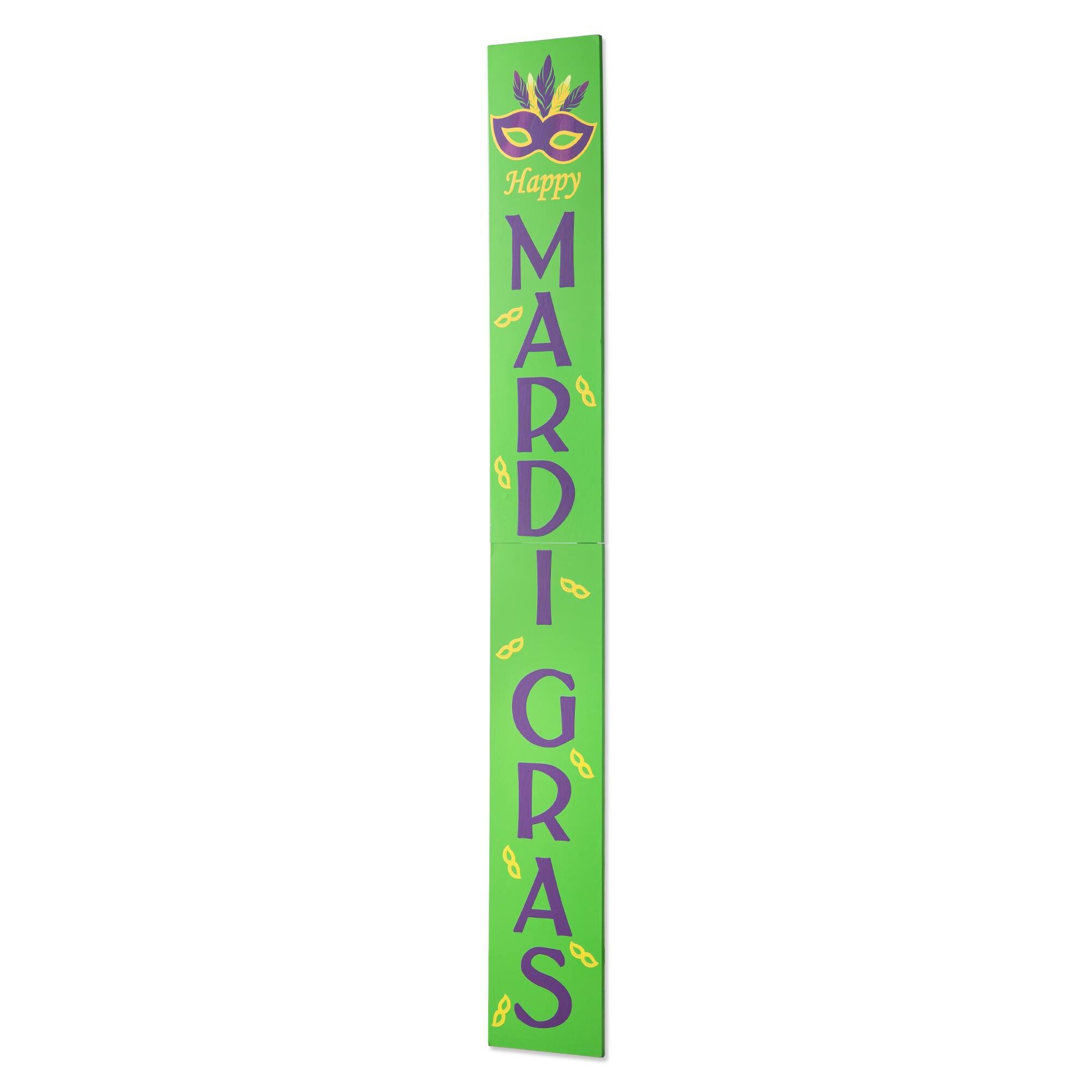 Glitzhome® 60" Mardi Gras Wooden Porch Sign