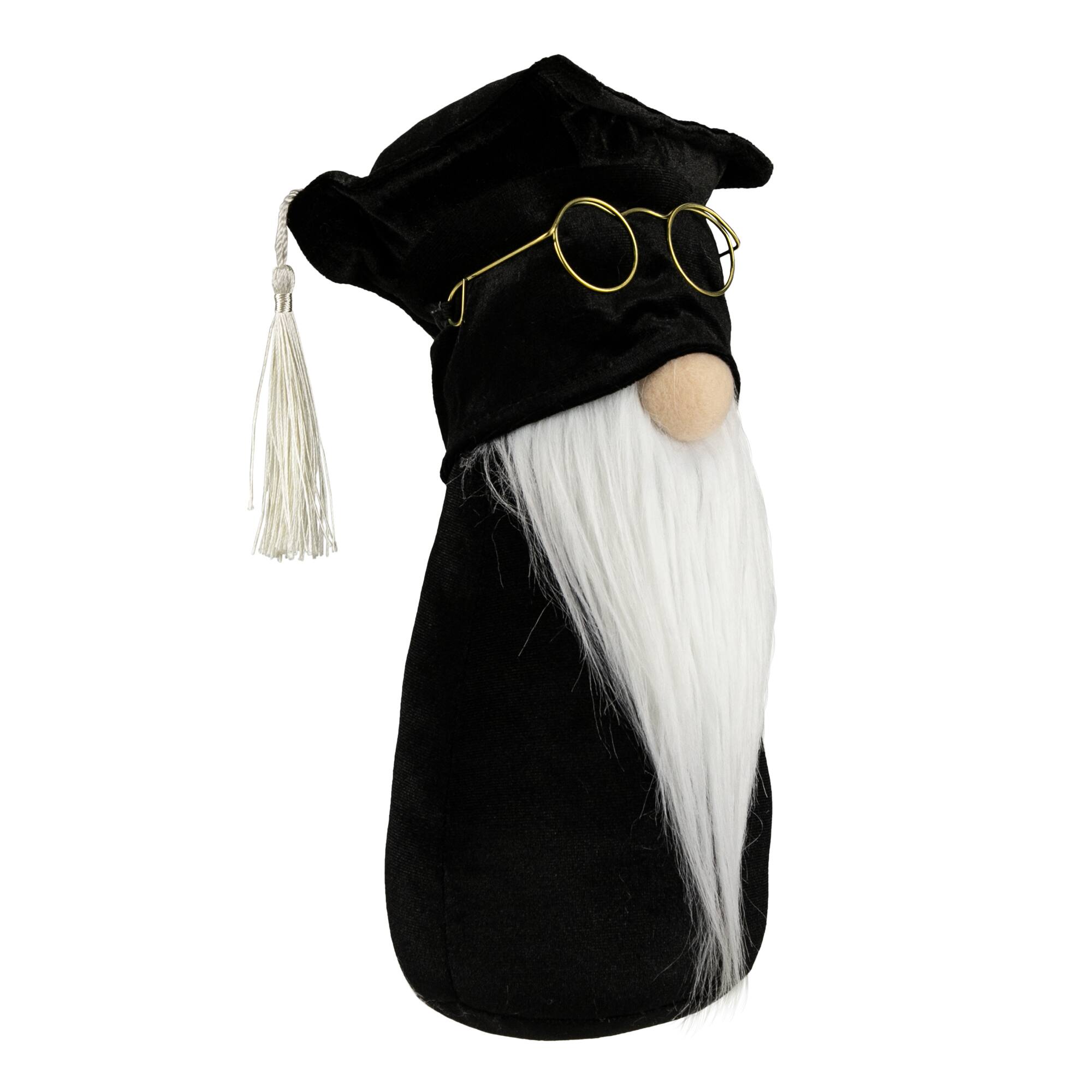10.5&#x22; Graduation Day Boy Gnome in Black Cap &#x26; Gown