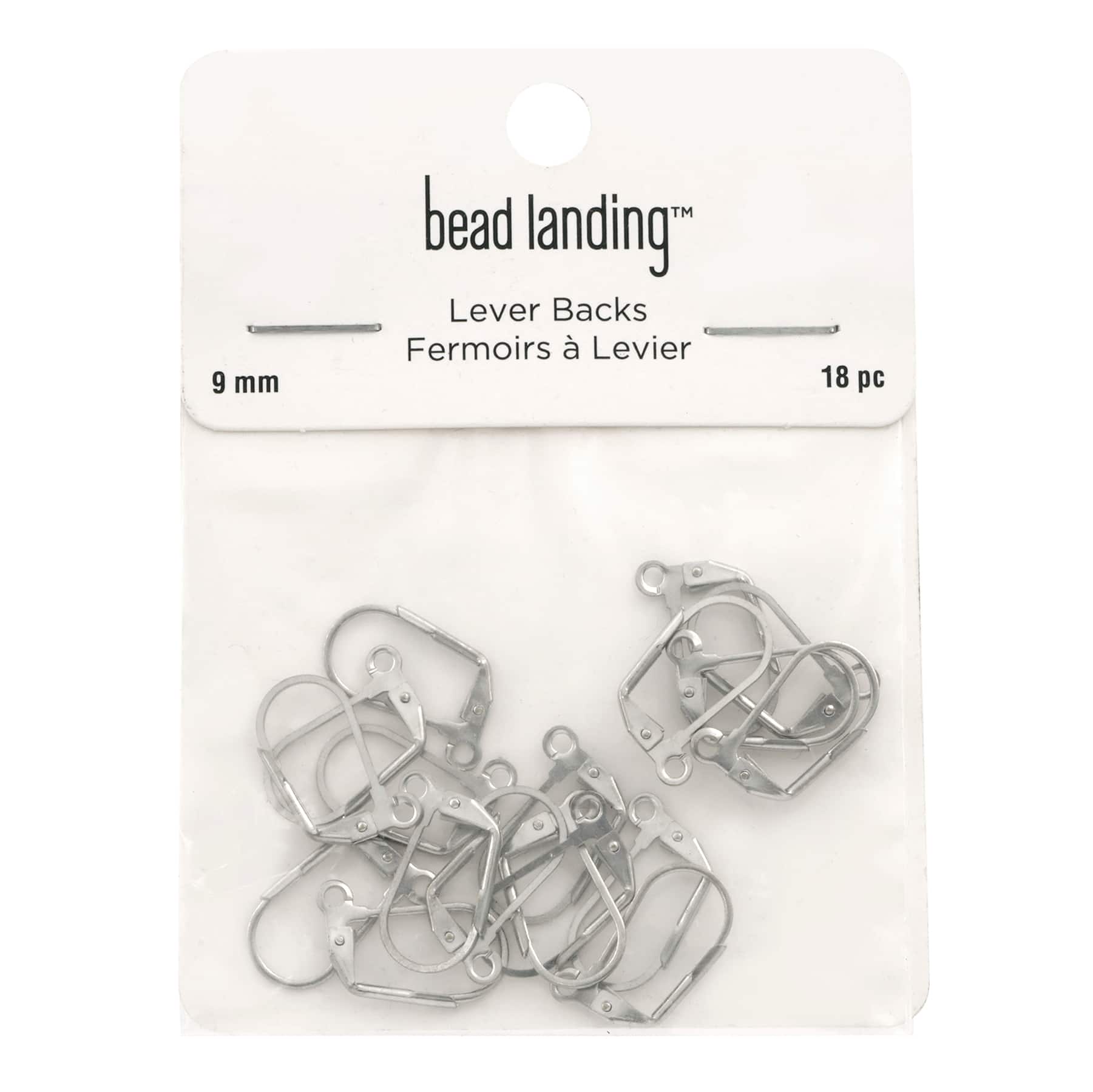 French Wire Rubber Earring Backs, White, 18pc