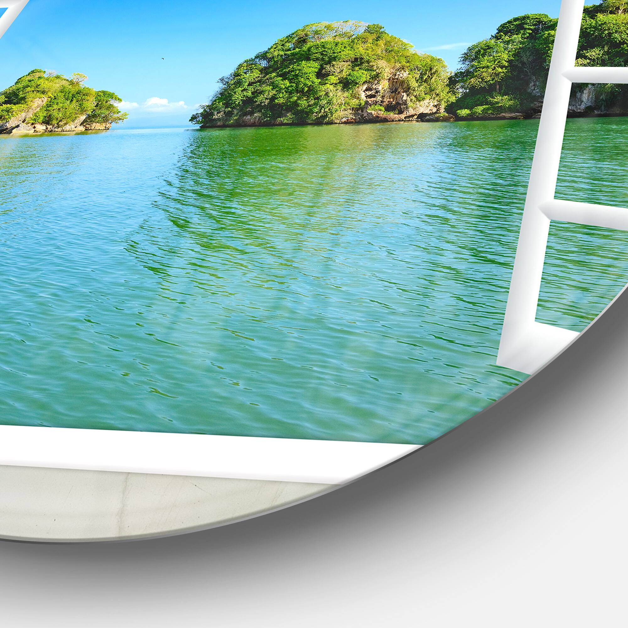 Designart - Open Window to Ocean Islets' Oversized Landscape Wall Art Print