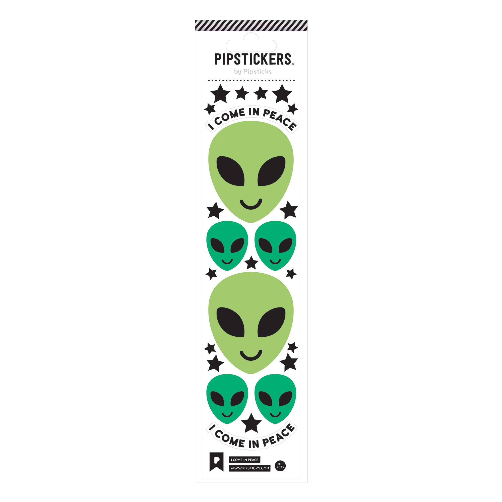 Pipstickers&#xAE; I Come in Peace Stickers