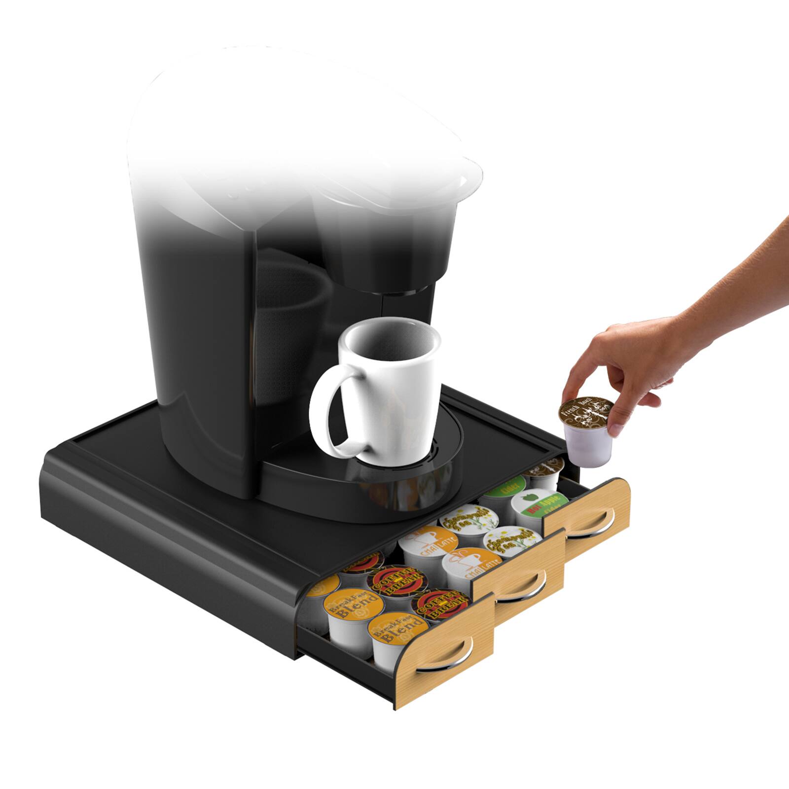 Mind Reader Brown 36 Capacity Single Serve Coffee Pod Holder Drawer