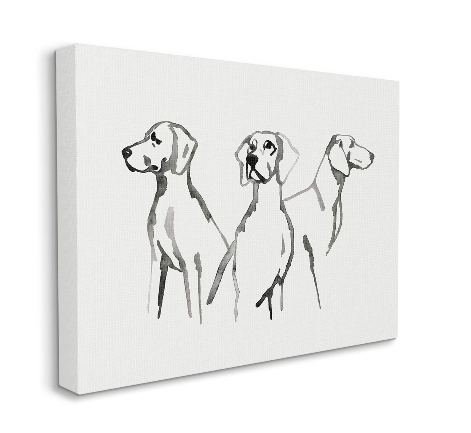 Stupell Industries Trio of Dogs Wall Art