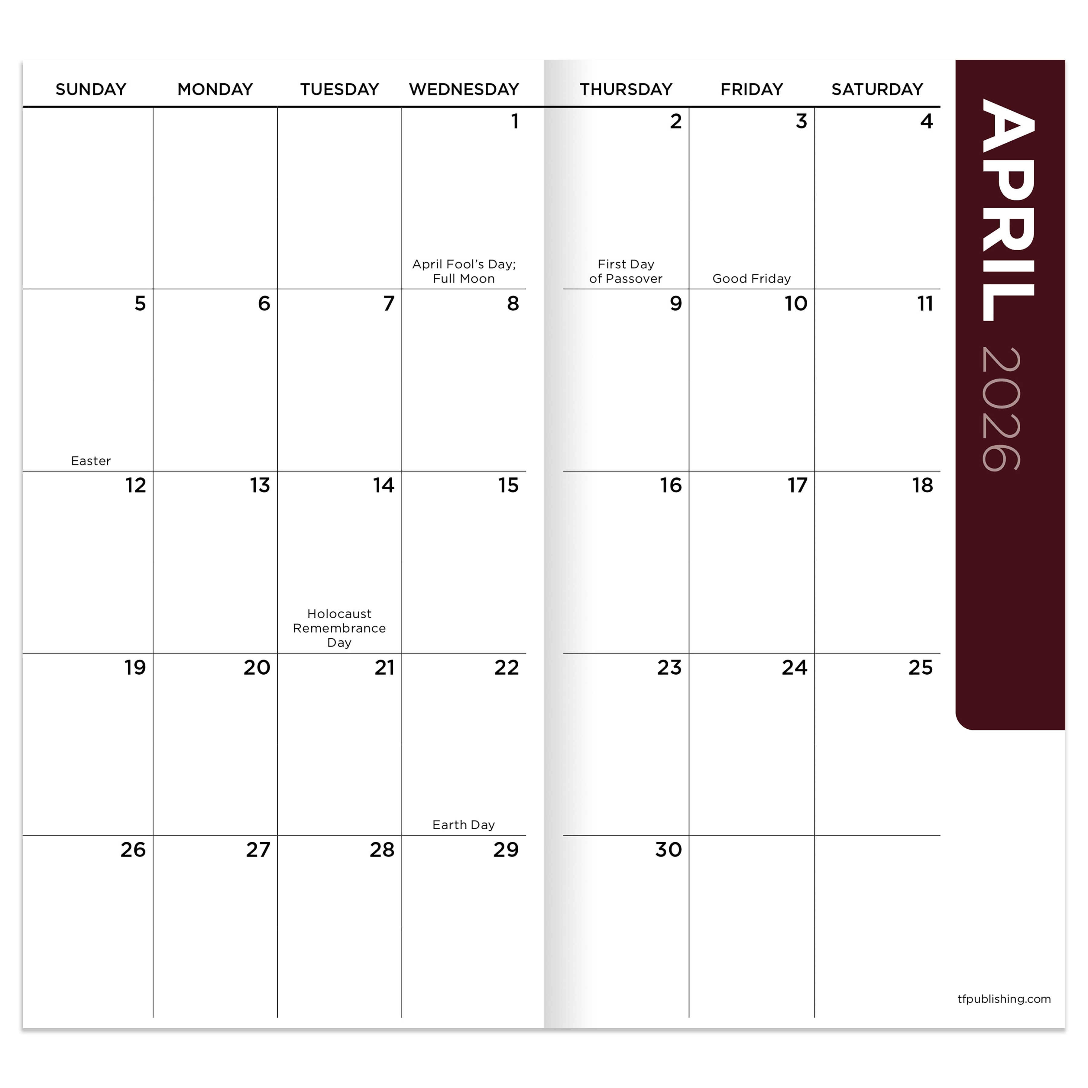 2026-2027 Tie Dye Small Monthly Pocket Planner