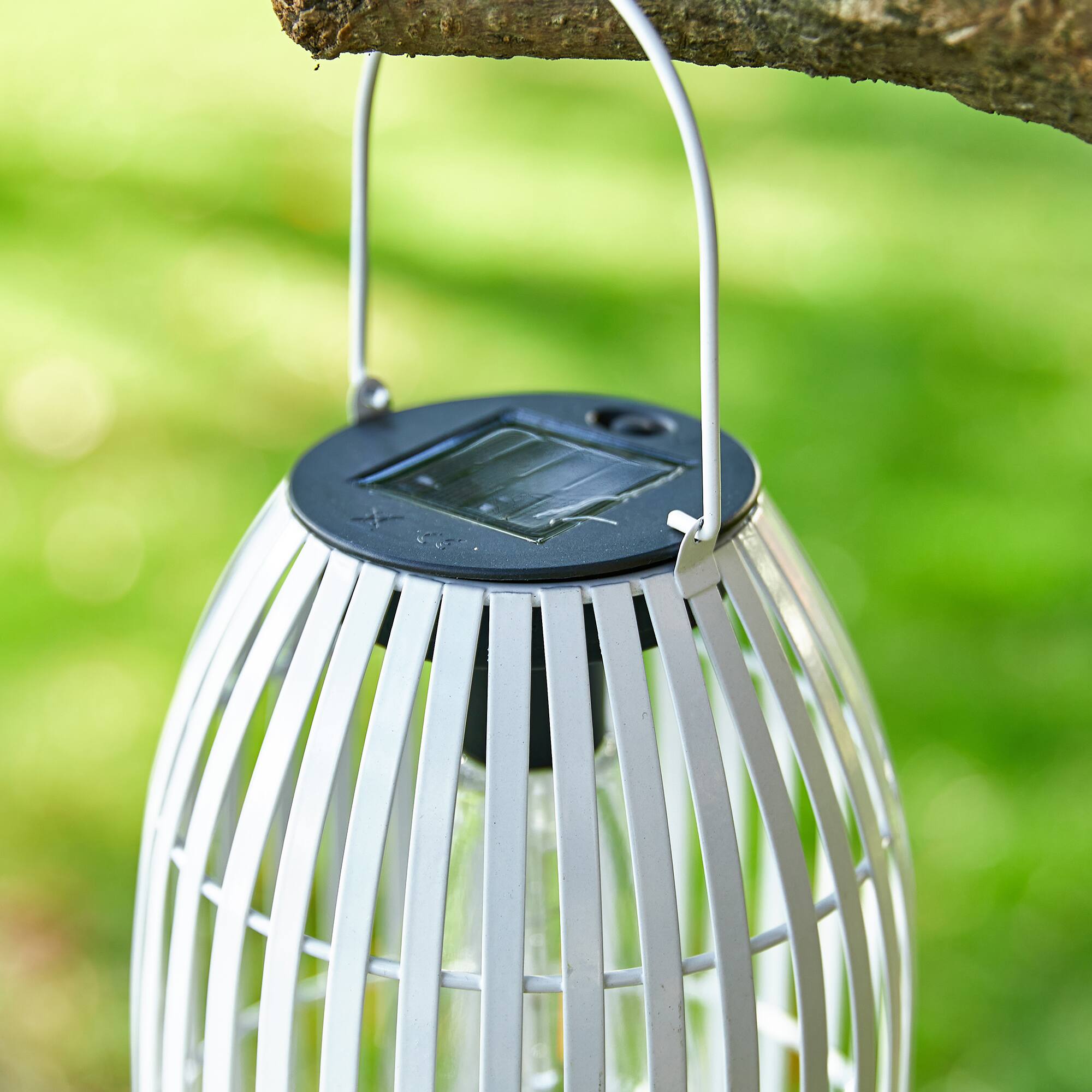 Glitzhome&#xAE; 10&#x22; Woven Solar Powered Outdoor Hanging Lantern