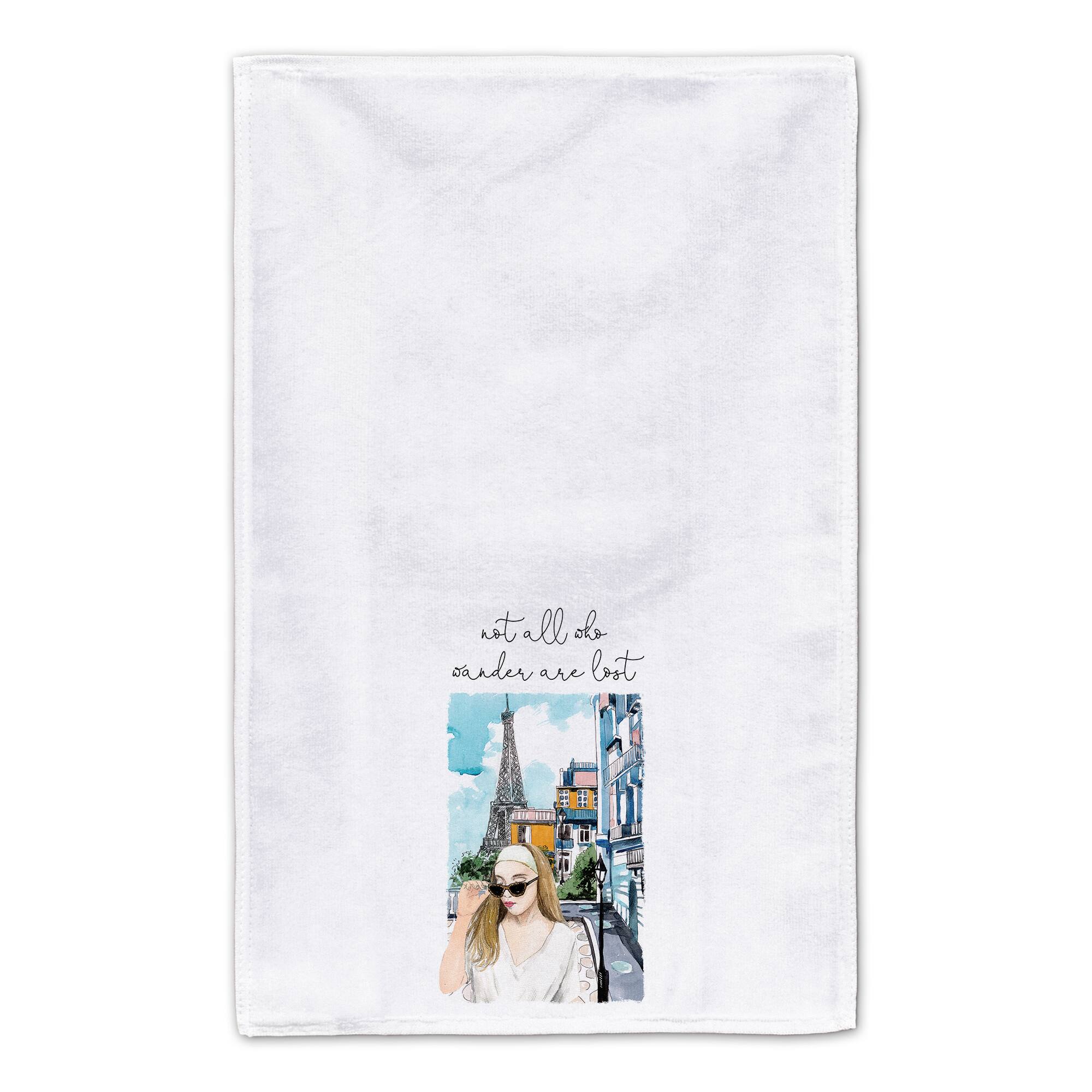 Not All Who Wander Are Lost 16" x 25" Tea Towel Set of 2