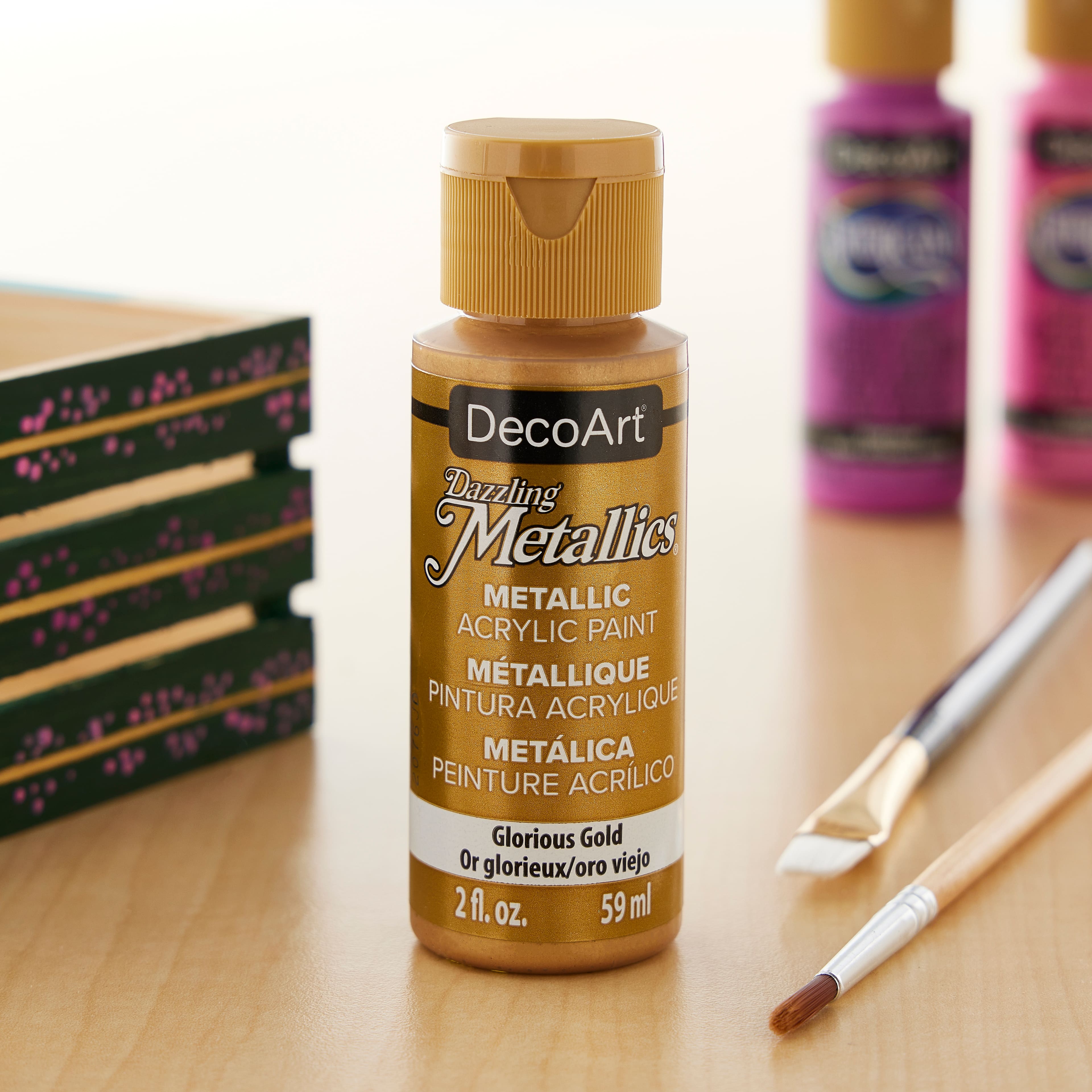 12 Pack: DecoArt&#xAE; Dazzling Metallics&#xAE; Paint, 2oz.