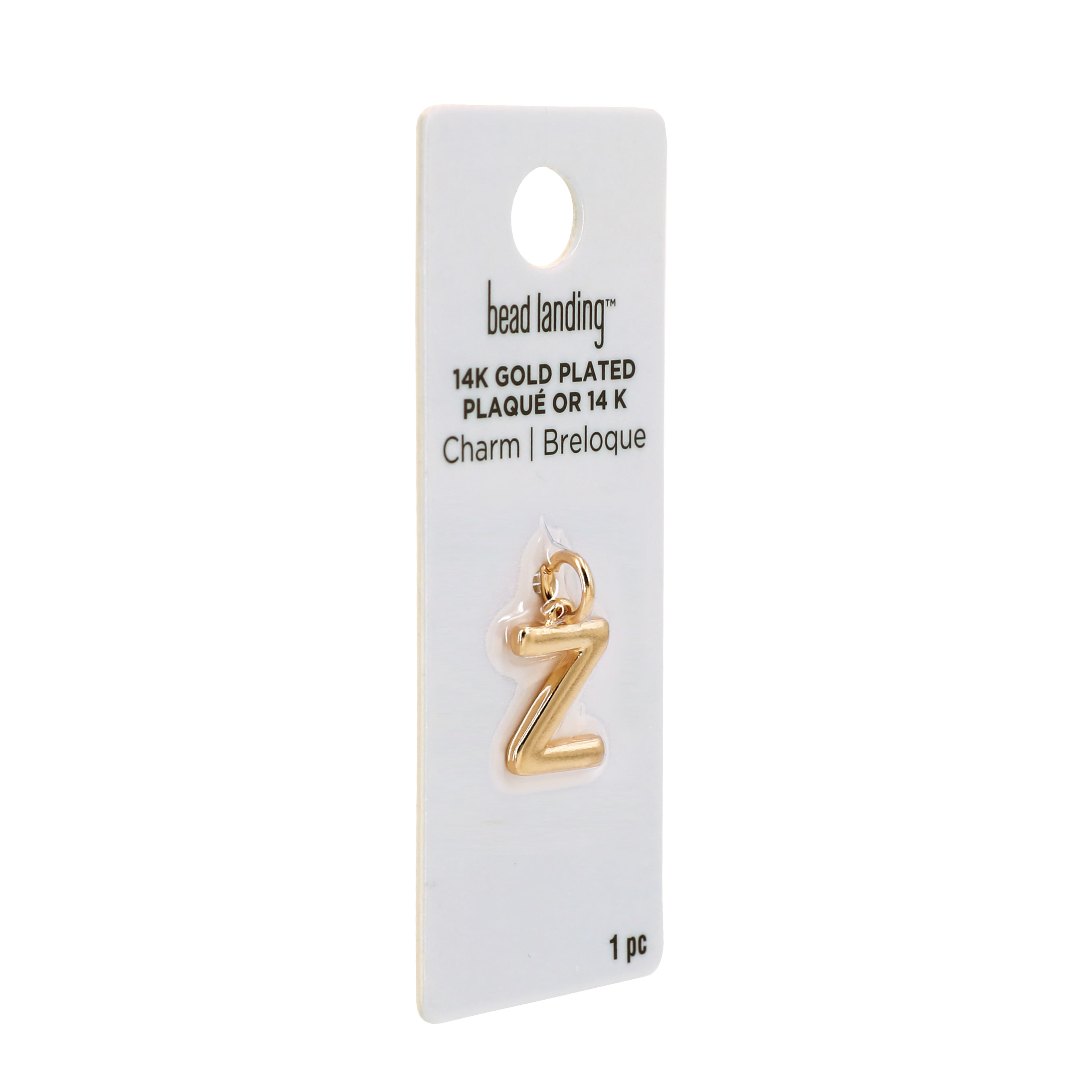 14K Gold Plated Letter Charm by Bead Landing&#x2122;