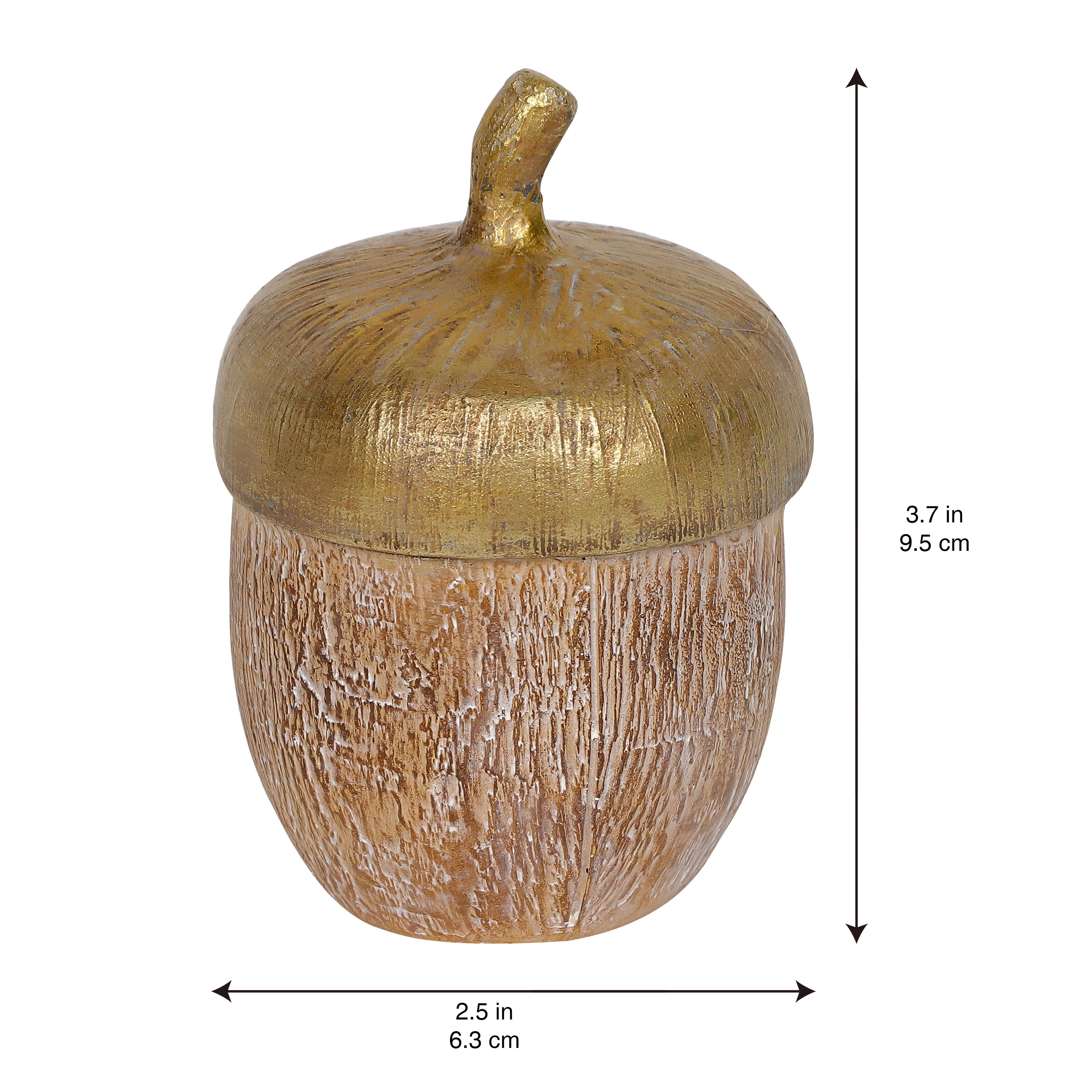 3.75&#x22; Gold Acorn Tabletop D&#xE9;cor by Ashland&#xAE;