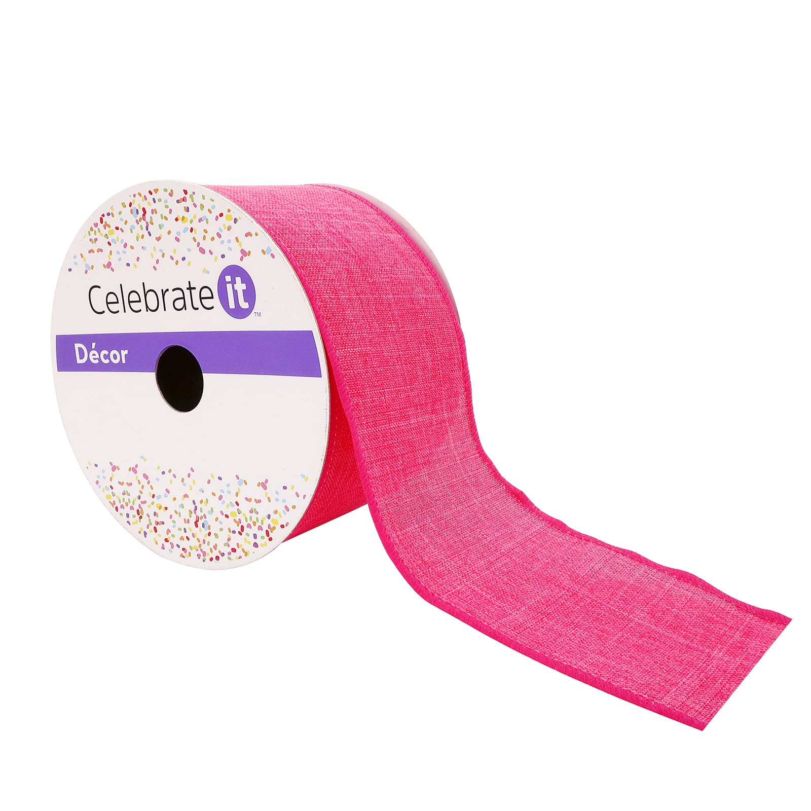 12 Pack: 2.5" x 25ft. Faux Linen Wired Ribbon by Celebrate It™ Décor