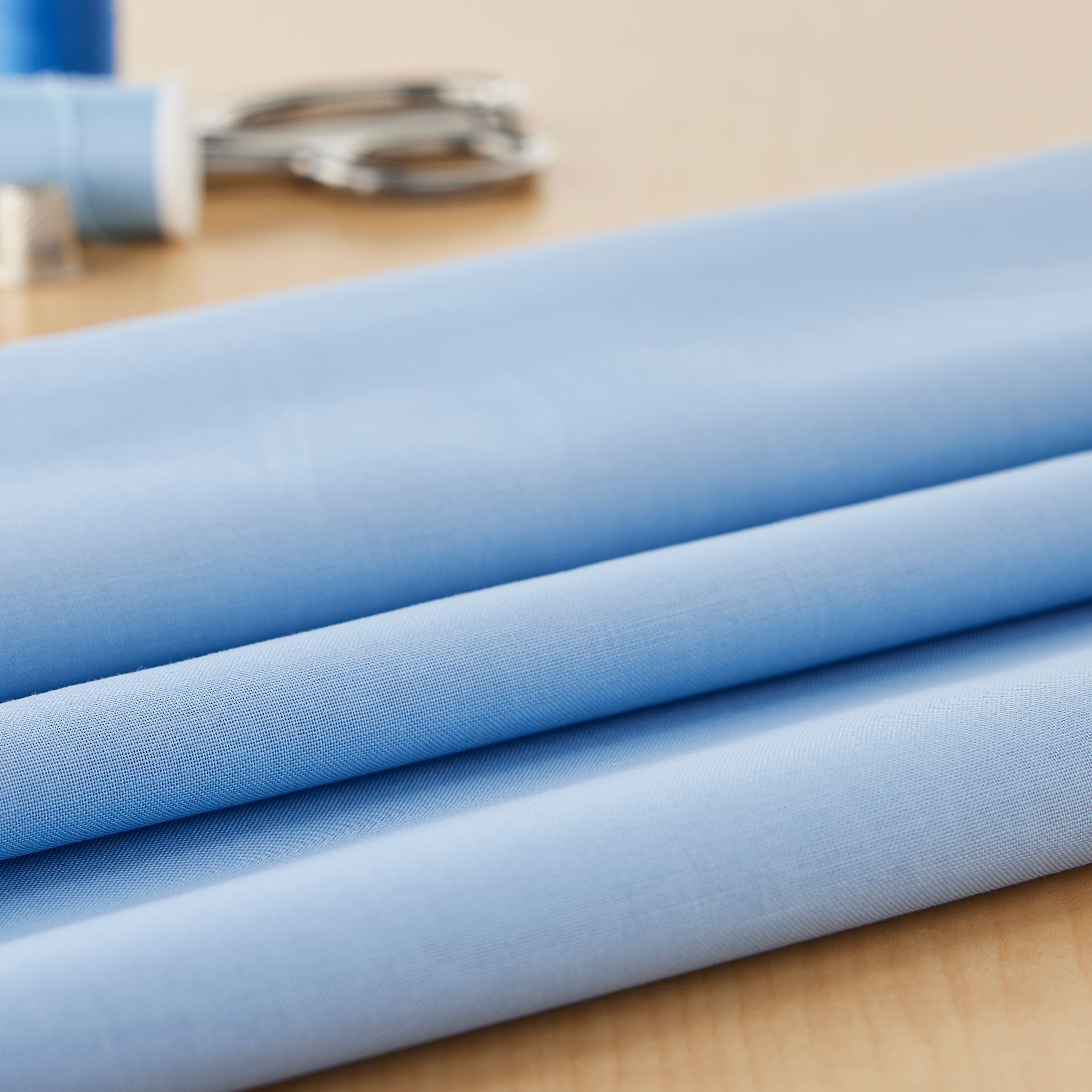 20 yd. Full Bolt: Springs Creative Light Blue Solid Cotton Fabric