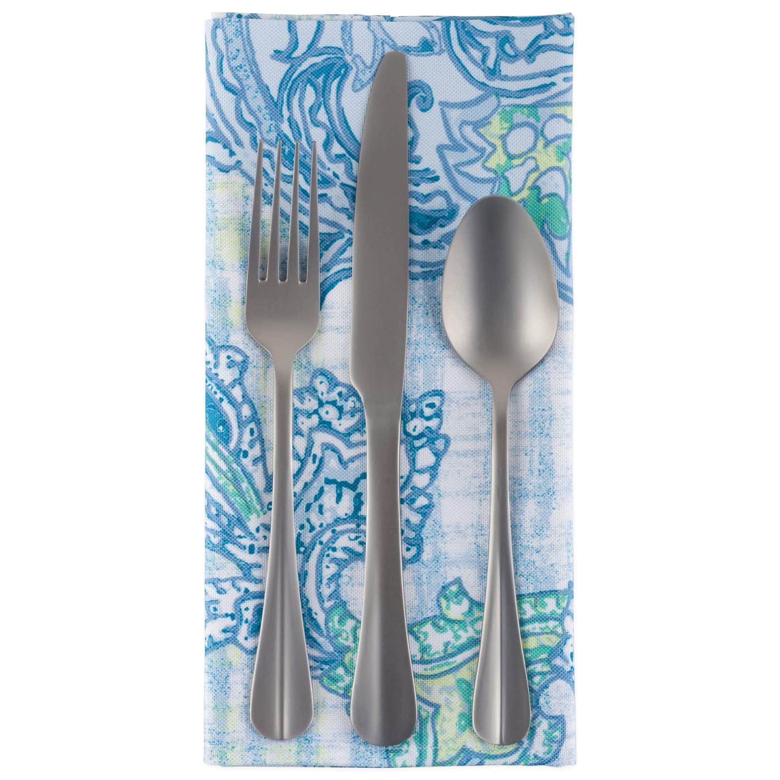 DII&#xAE; Blue Watercolor Paisley Print Outdoor Napkins, 6ct.