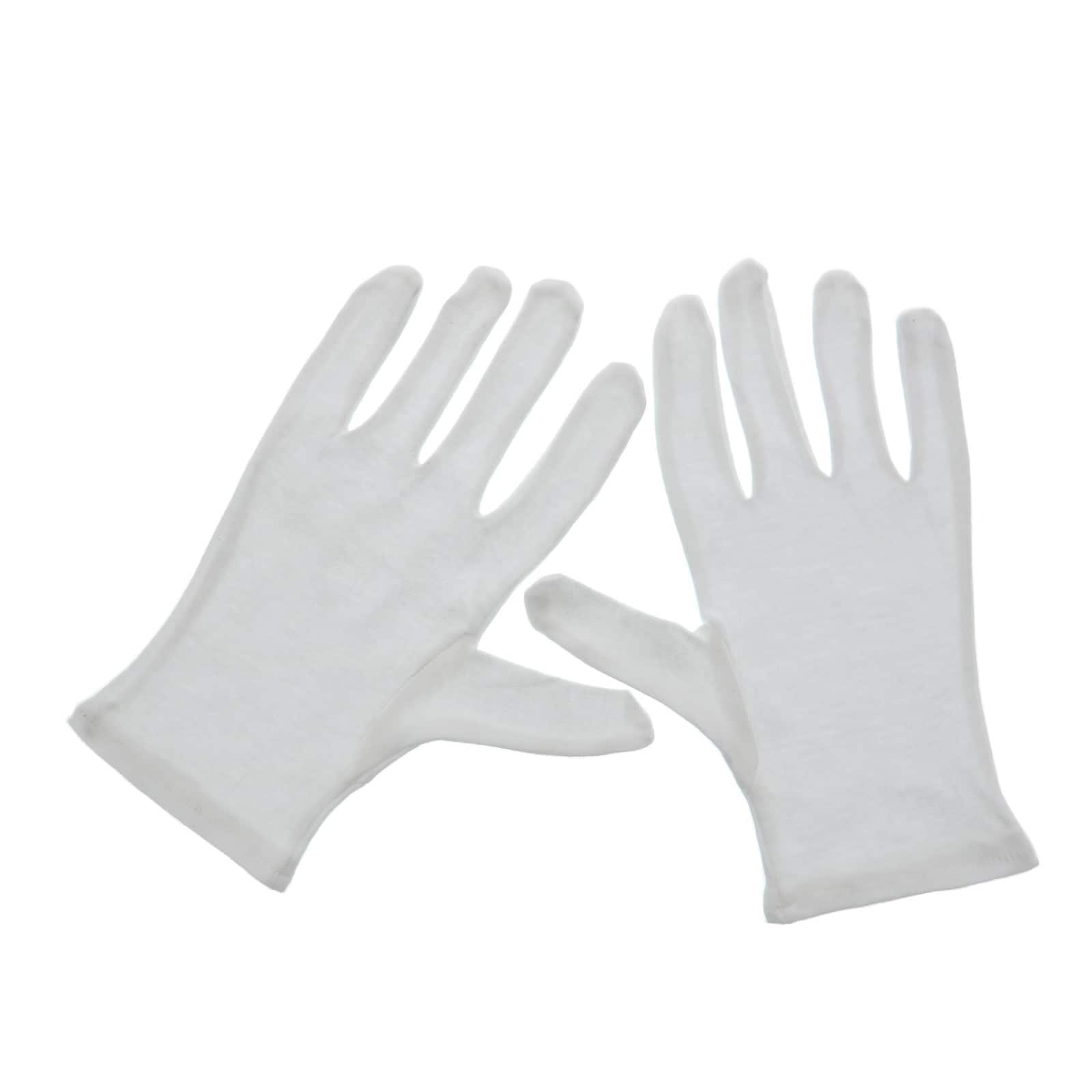 20 Packs: 4 ct. (80 total) Art Alternatives Soft White Cotton Gloves