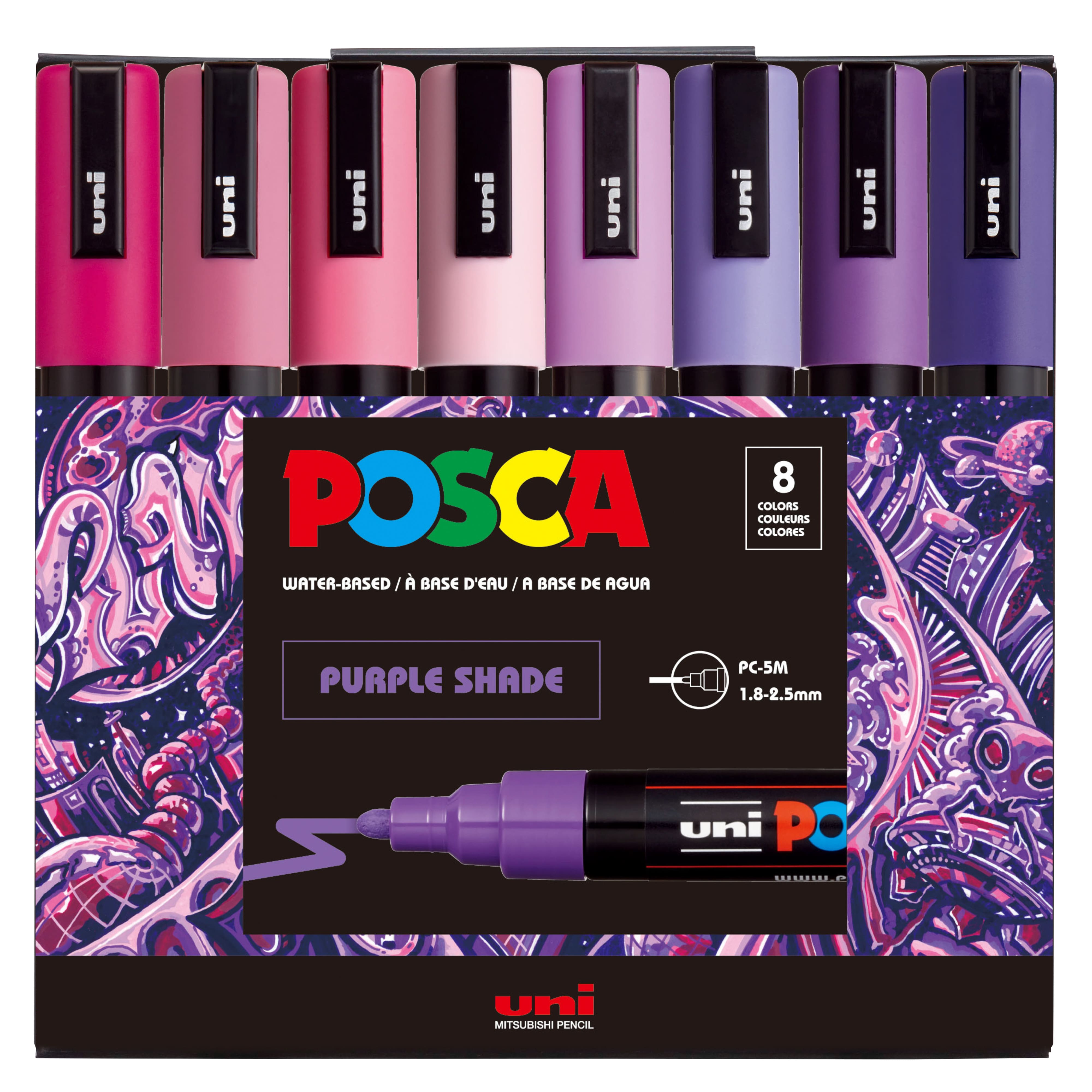 POSCA&#xAE; PC5M Color Shades Medium Bullet Tip Paint Markers