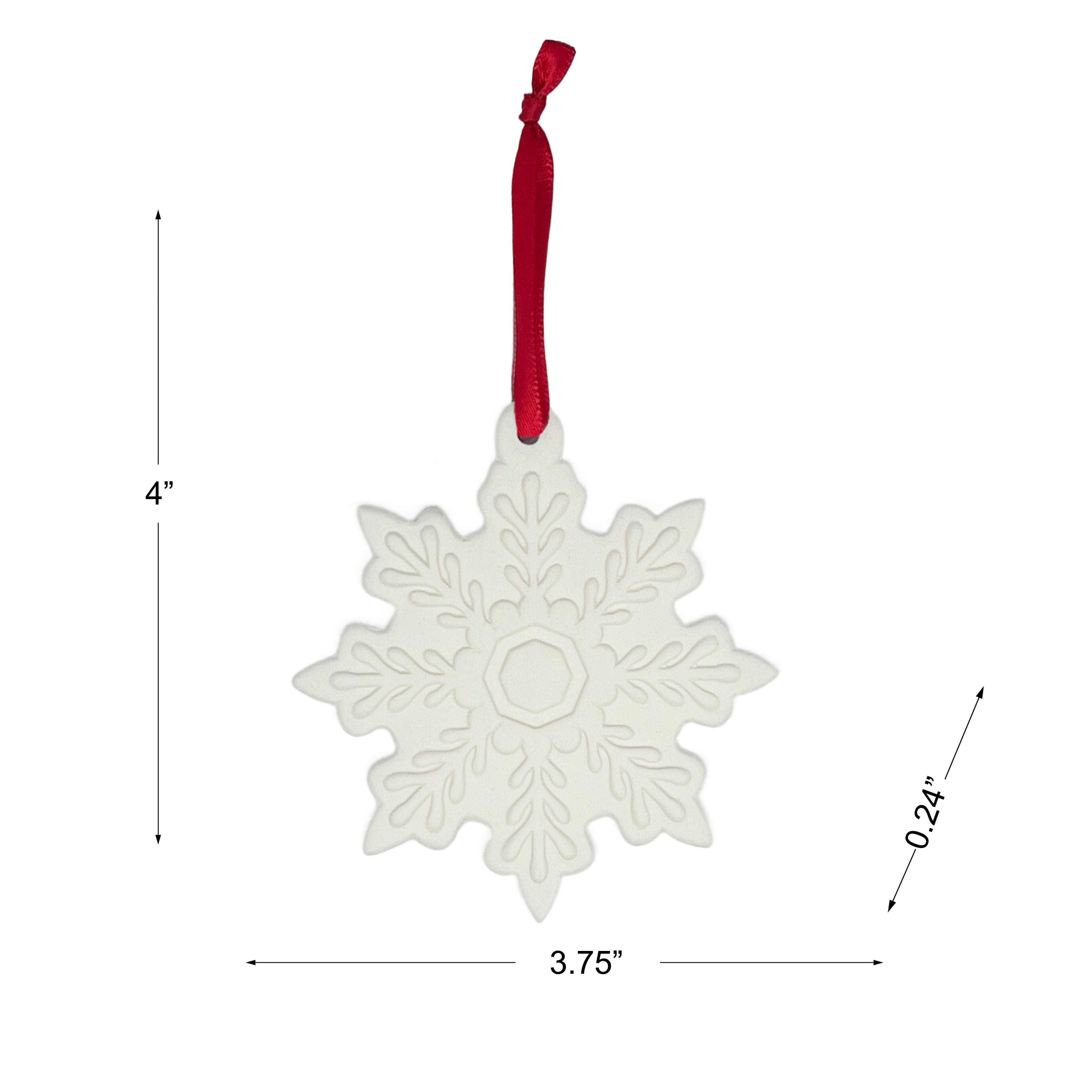 4&#x22; Snowflake DIY Ceramic Ornament by Make Market&#xAE;